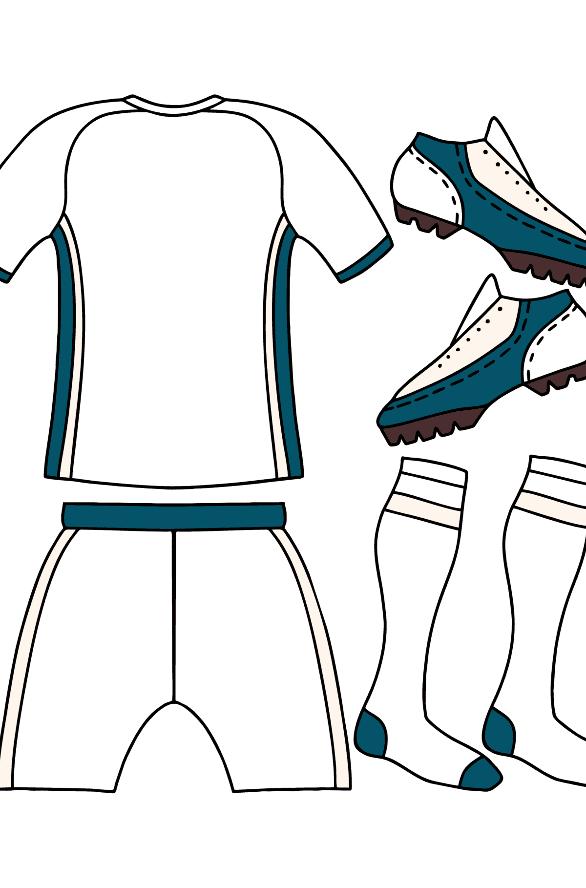 Disegno da colorare Kit giocatore di calcio UEFA - Disegni da colorare per bambini