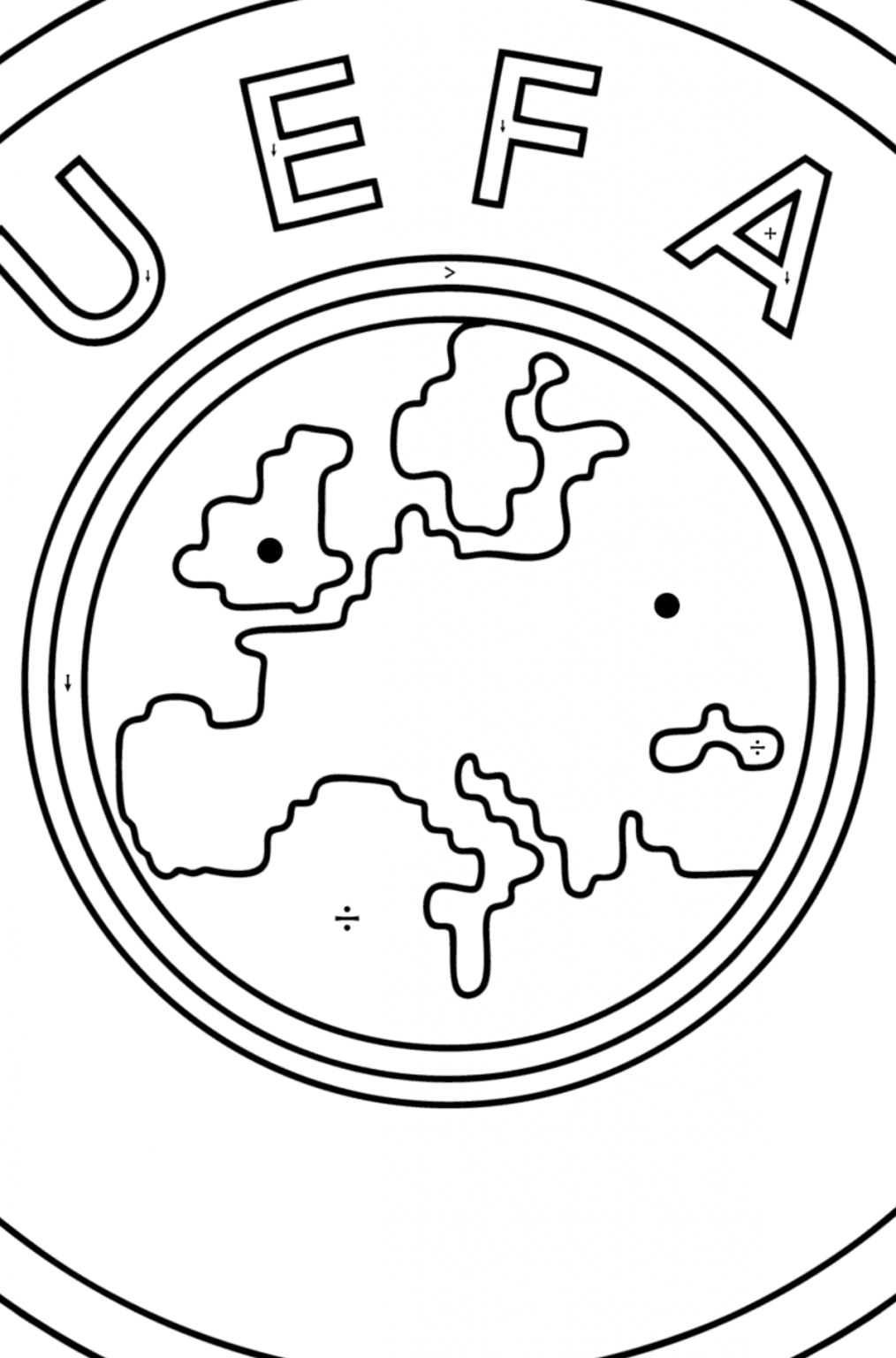 Uefa Logo сoloring page ♥ Online and Print for Free!