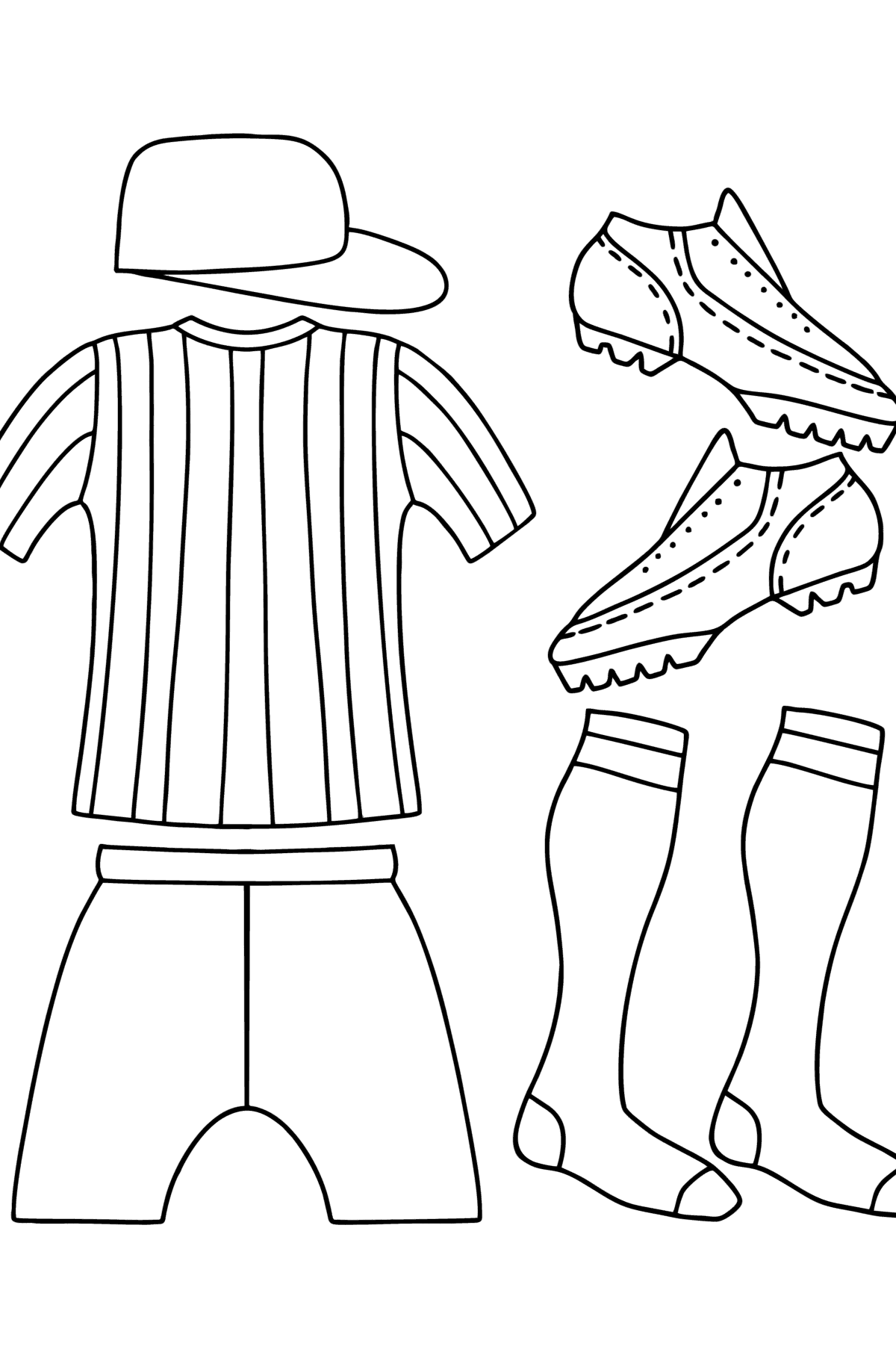 Värityskuva UEFA:n erotuomarin univormu - Värityskuvat lapsille