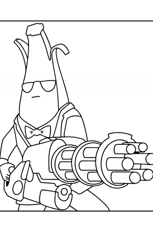 Fortnite Agent Peely coloring page ♥ Online and Print for Free!