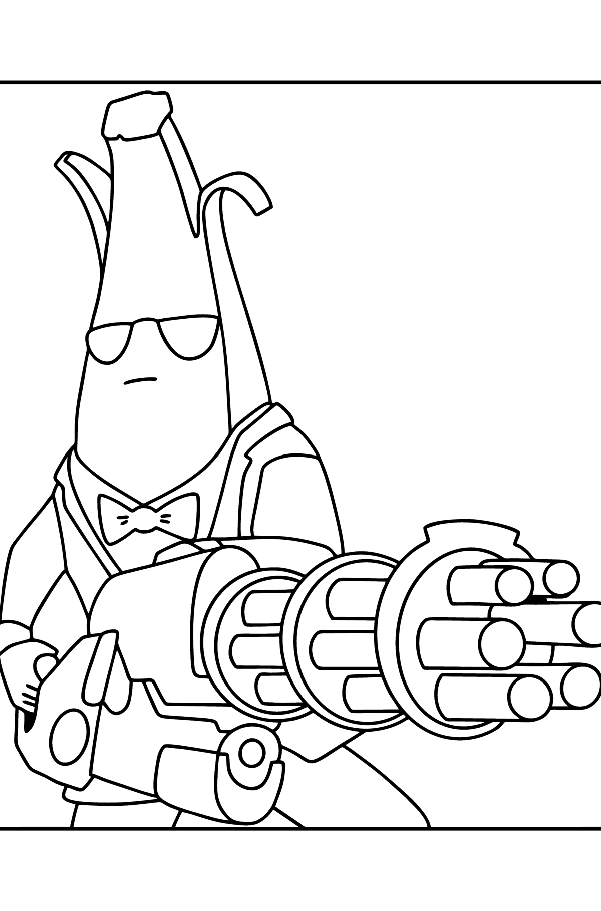 Fortnite Agent Peely coloring page - Coloring Pages for Kids