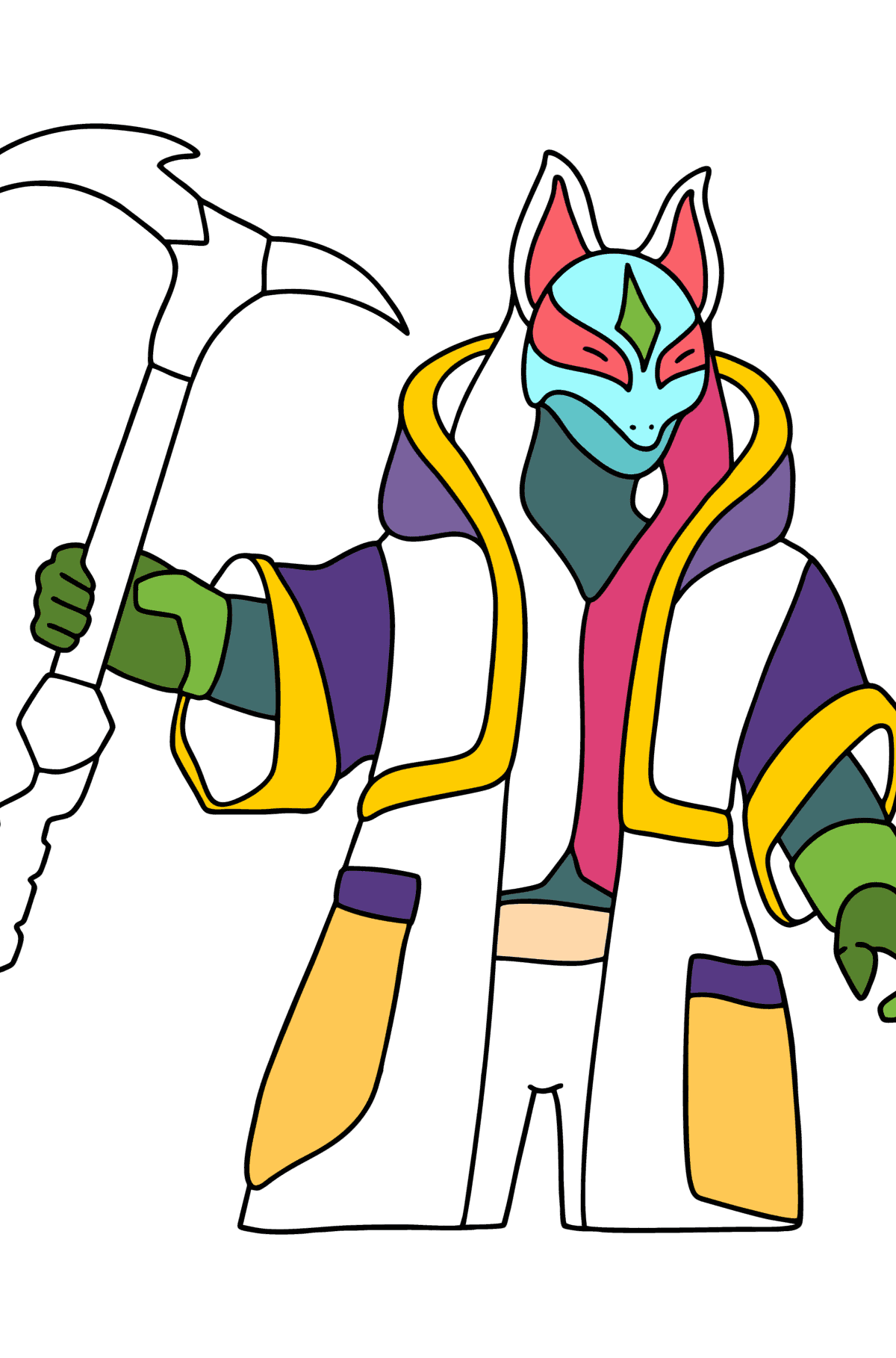 Dibujo de Fortnite Drift para colorear - Dibujos para Colorear para Niños
