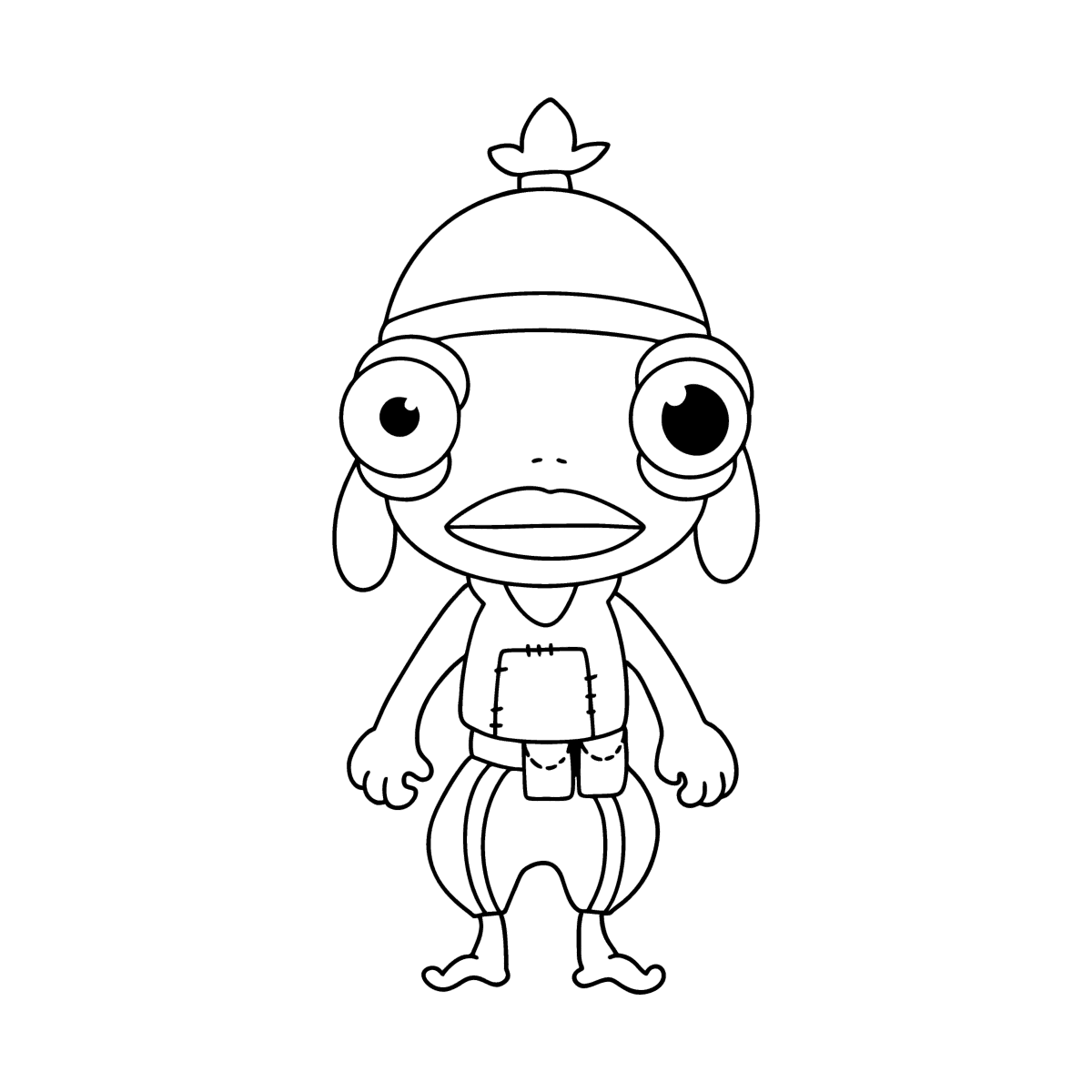 Desen de colorat Fortnite Fishstick | Coloring-for-Kids.com