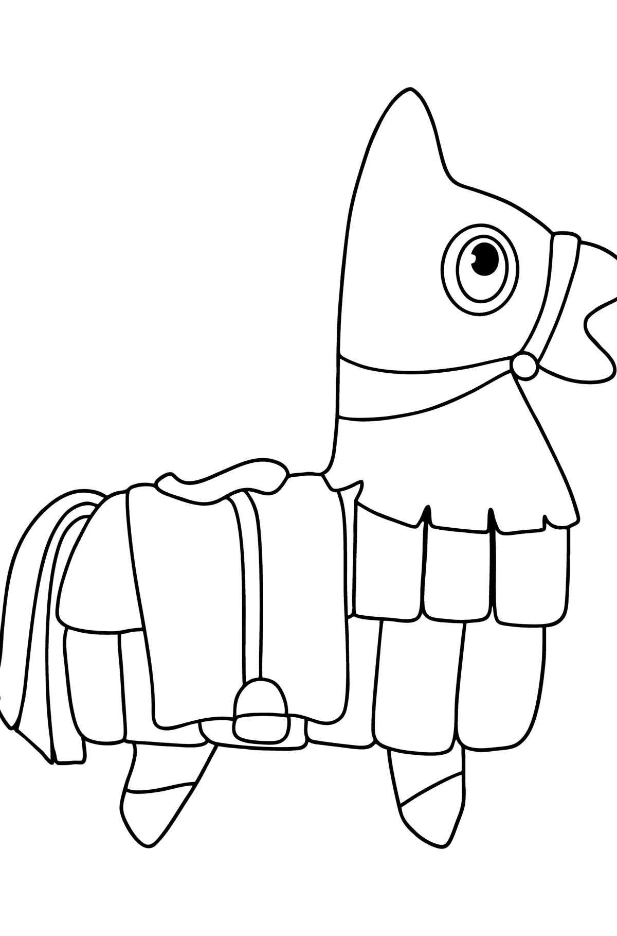 Tegning til farvning Fortnite Llama - Tegninger til farvelægning for børn
