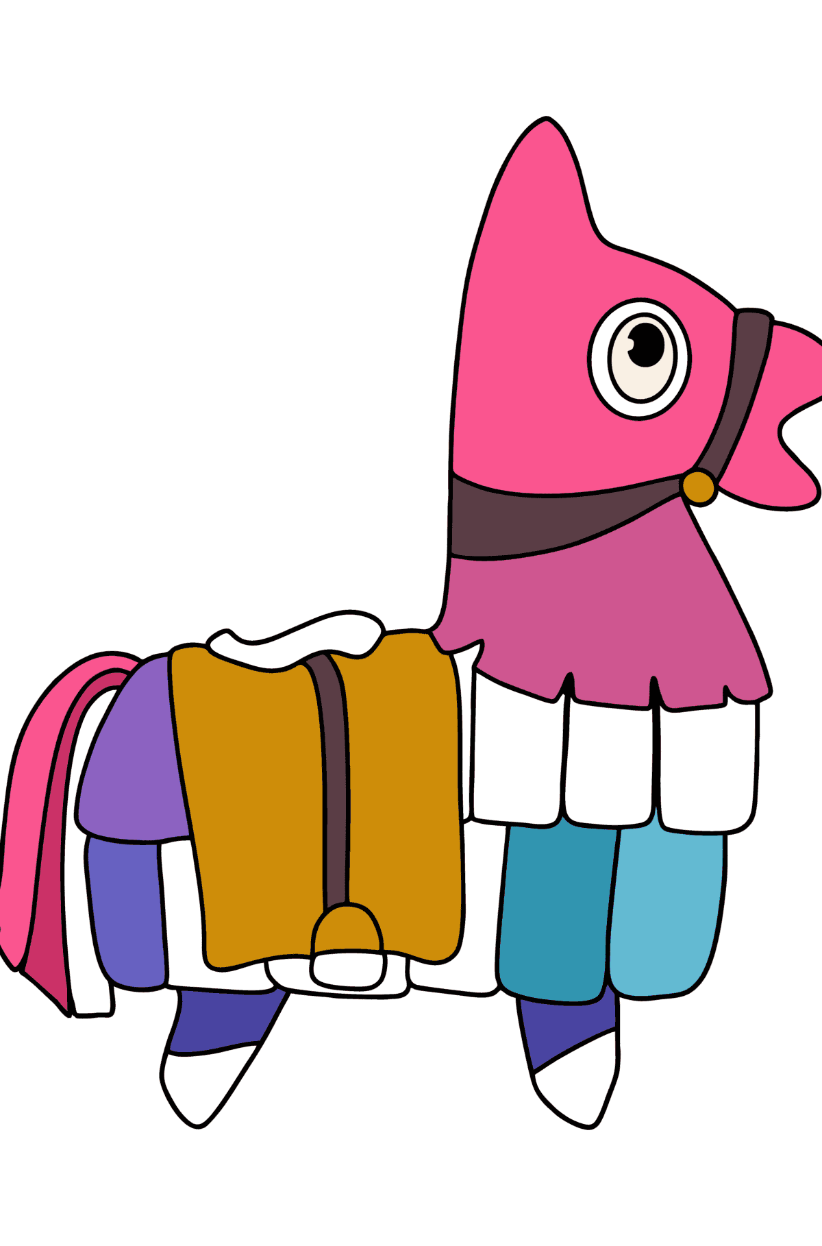 Dibujo de Fortnite Llama para colorear - Dibujos para Colorear para Niños
