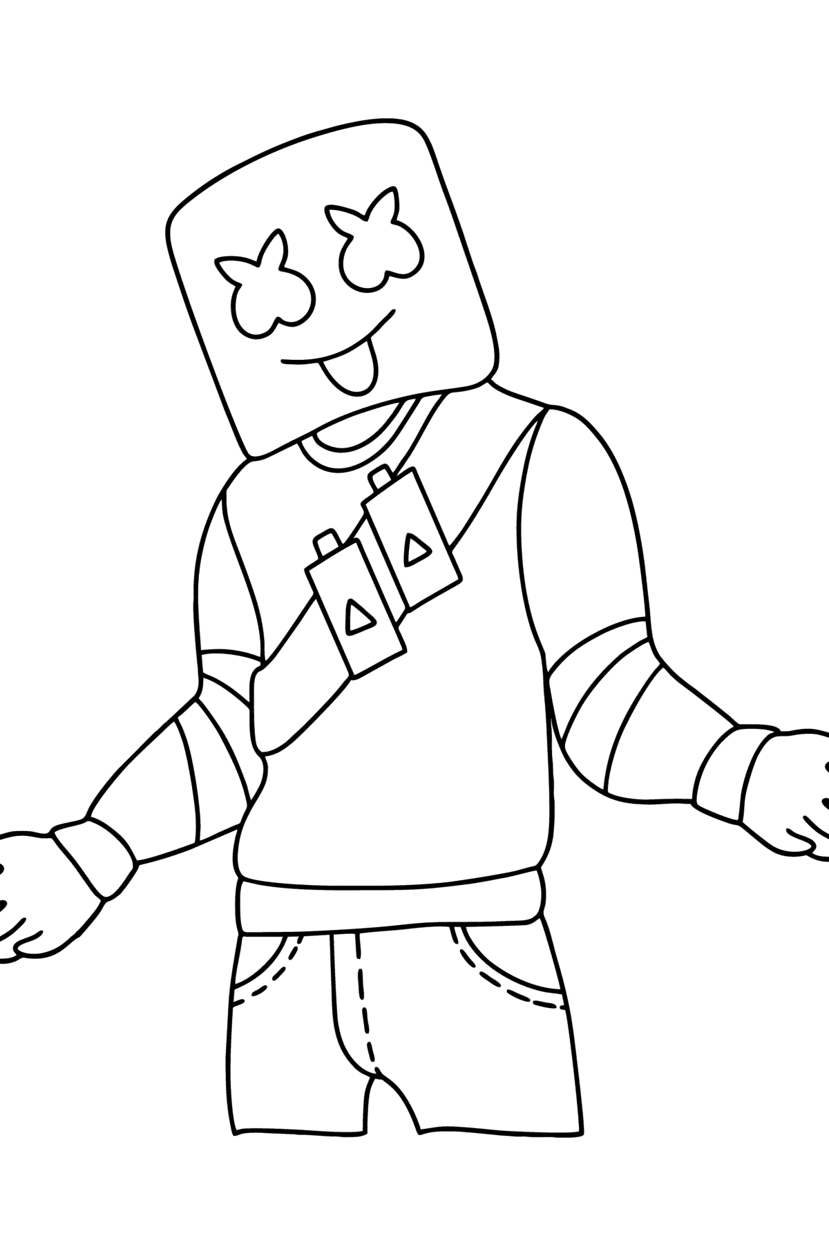 Fortnite Marshmello coloring page - Coloring Pages for Kids