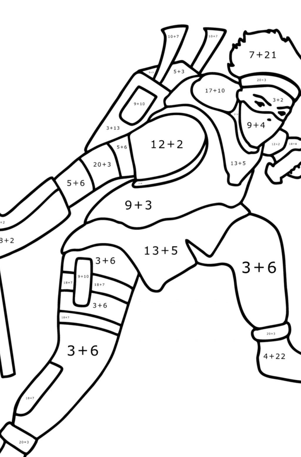 M??larbild Fortnite Ninja gratis | Coloring-for-Kids.com