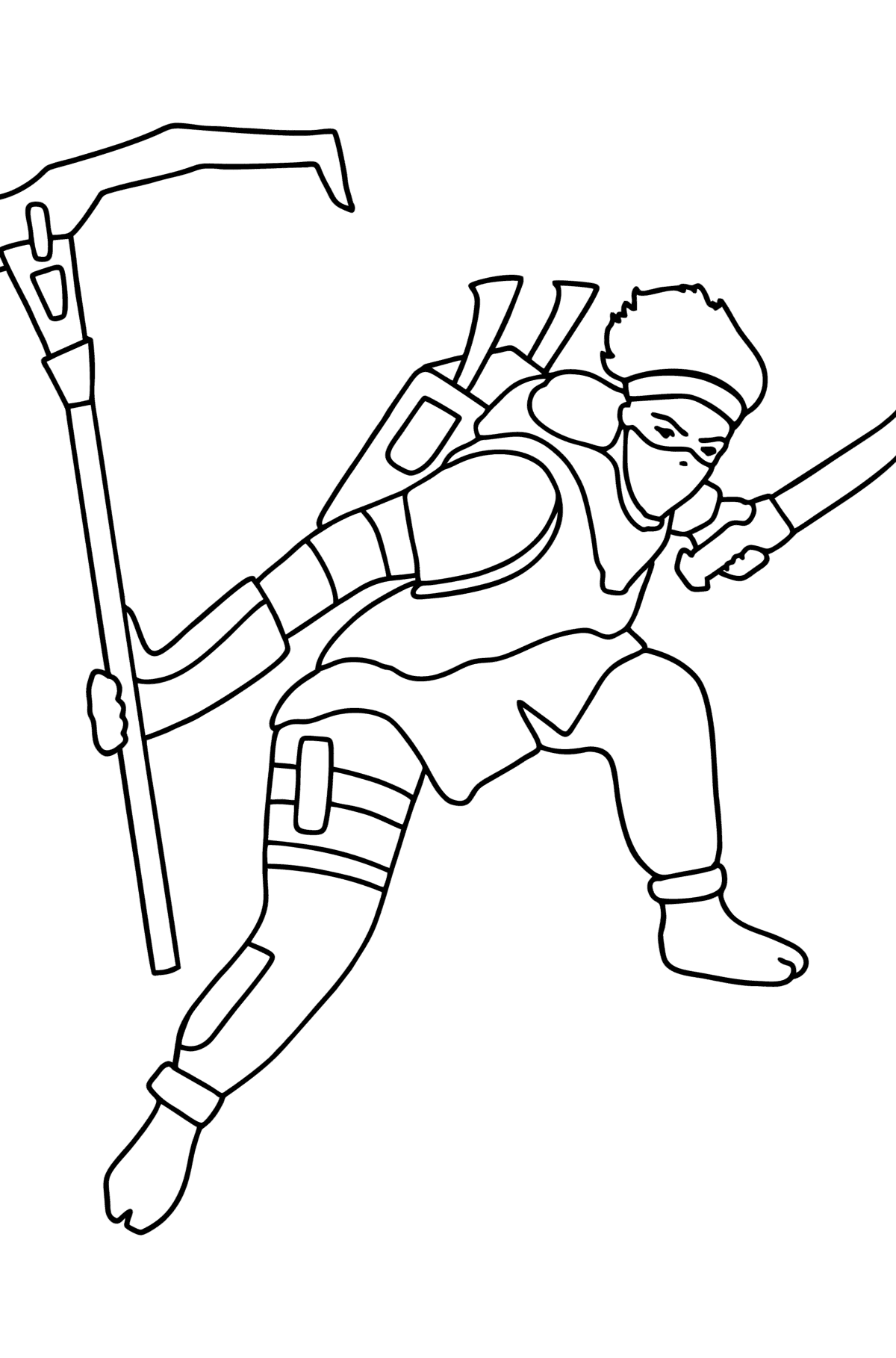 Desenho para colorir Mais Popular Fortnite Skins : Ninja 1