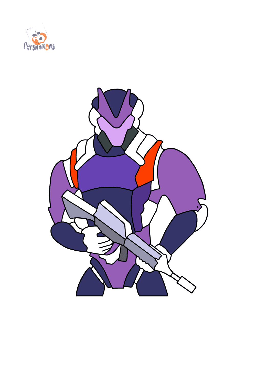 Kleurplaat Fortnite Omega - Gratis | Coloring-for-Kids.com