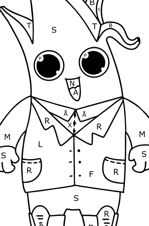 Målarbild Fortnite Peely gratis | Coloring-for-Kids.com
