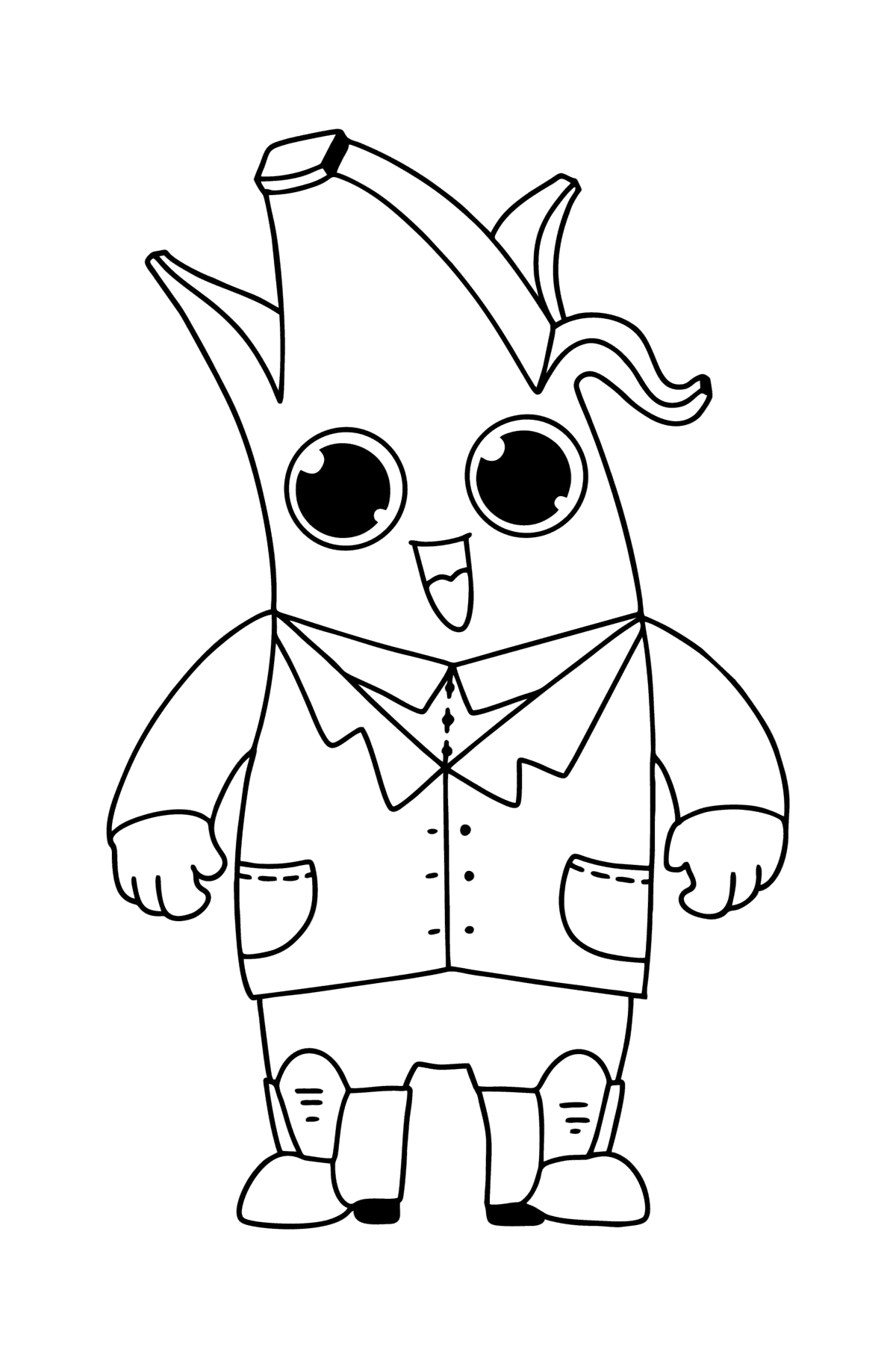 Fortnite Funko POP Peely coloring page - Coloring Pages for Kids