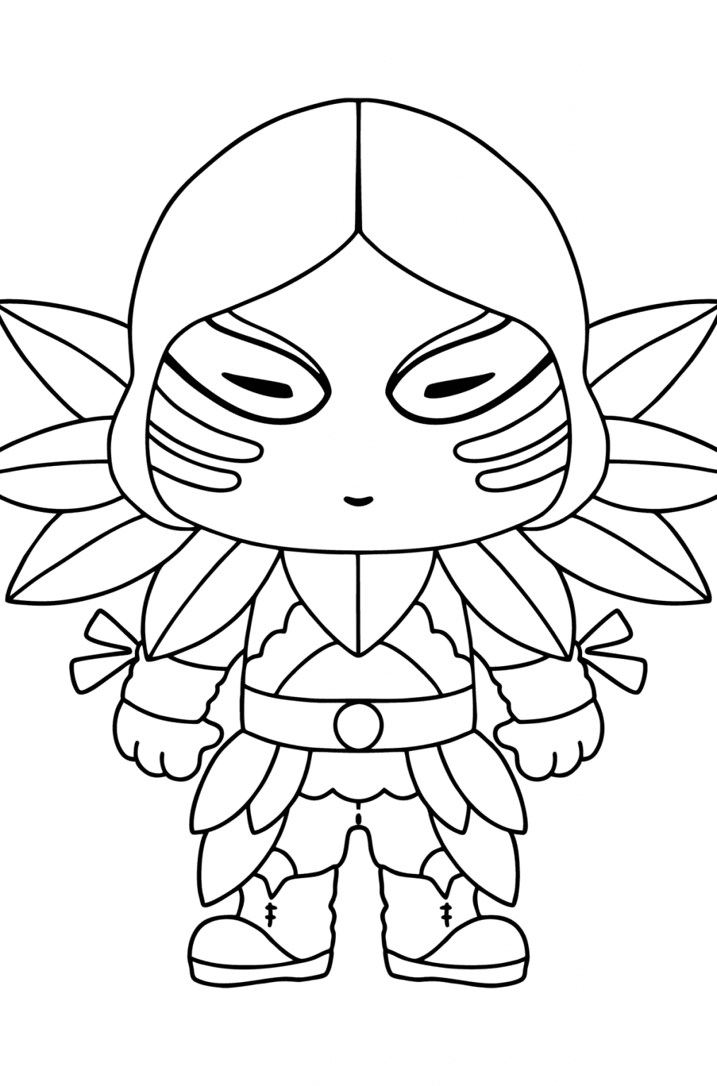 Tegning til fargelegging Fortnite Raven