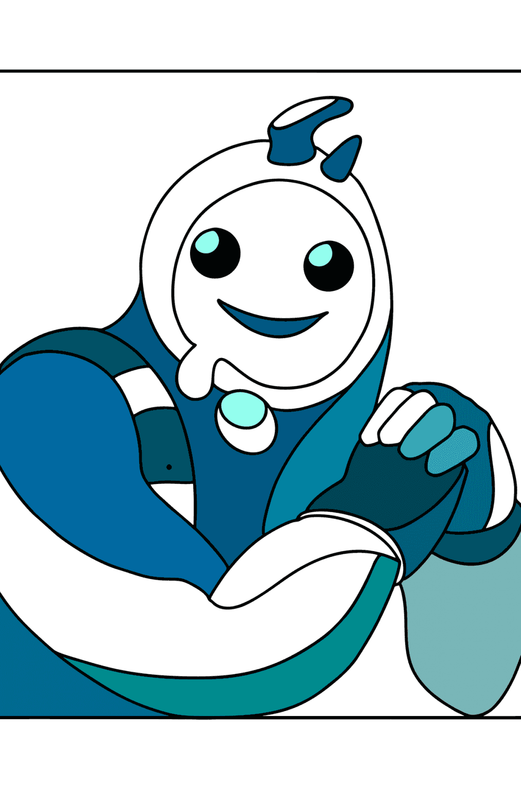 Fortnite Agent Peely coloring page - Rippley Free Style Coloring Thumbnail 1014x1536 