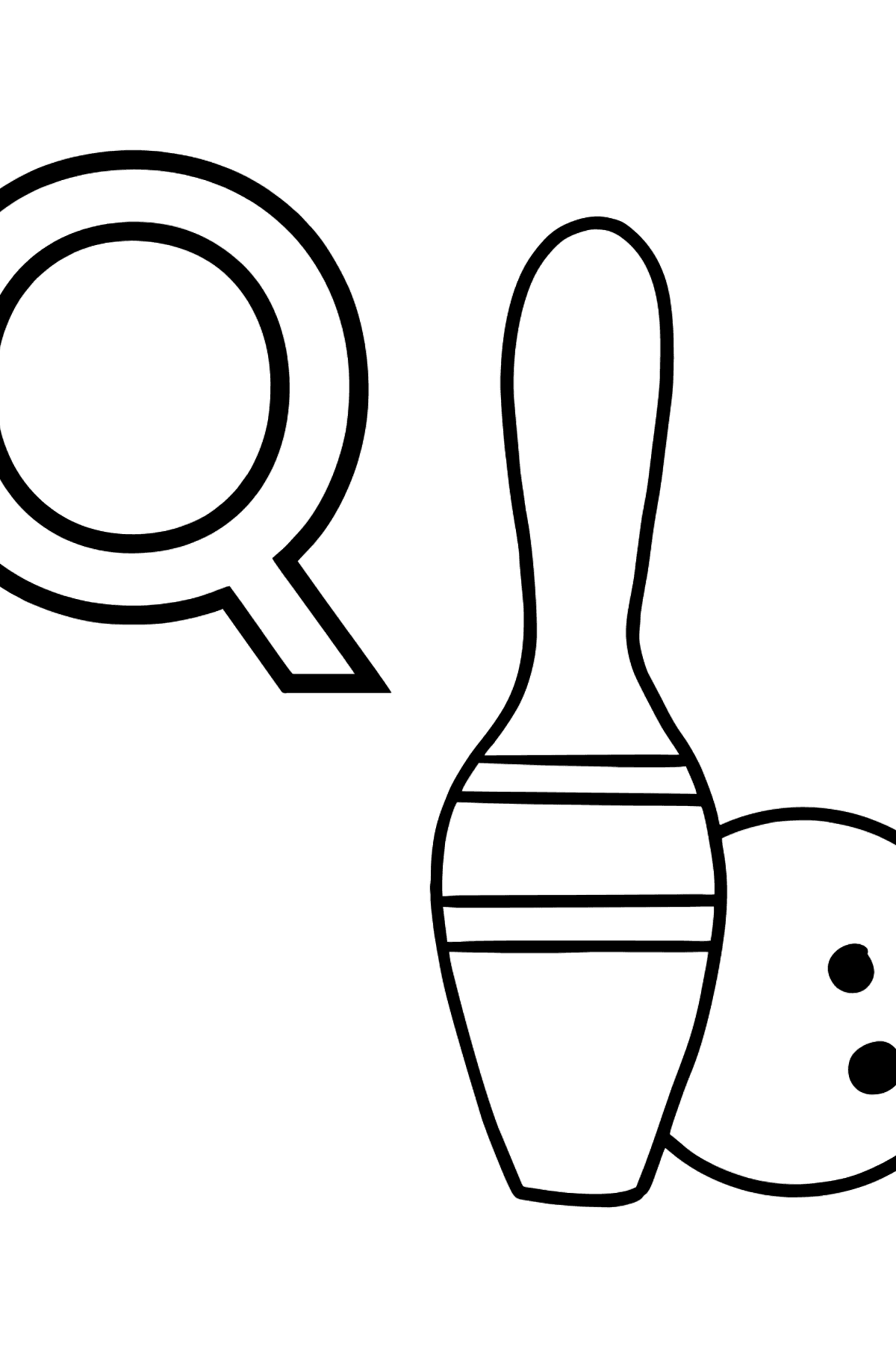 French Letter Q coloring pages - QUILLE - Coloring Pages for Kids