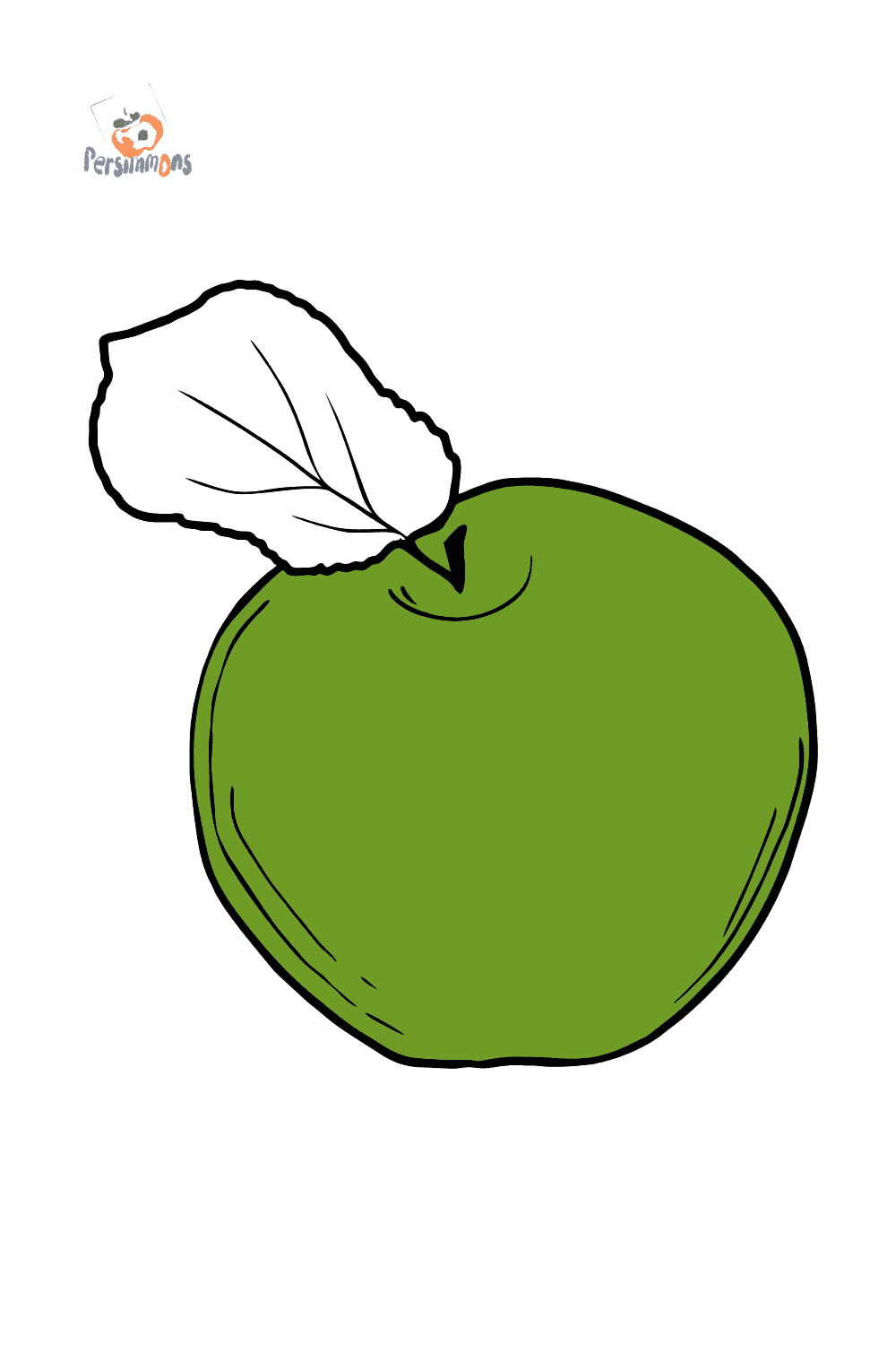 Apple coloring page for kids ♥ Online and Print for Free!