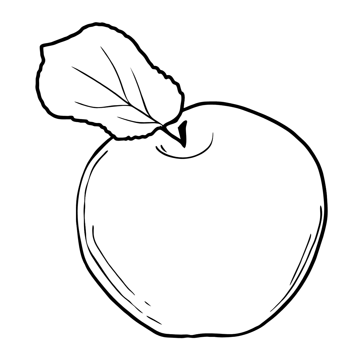 Яблоко раскраска для детей