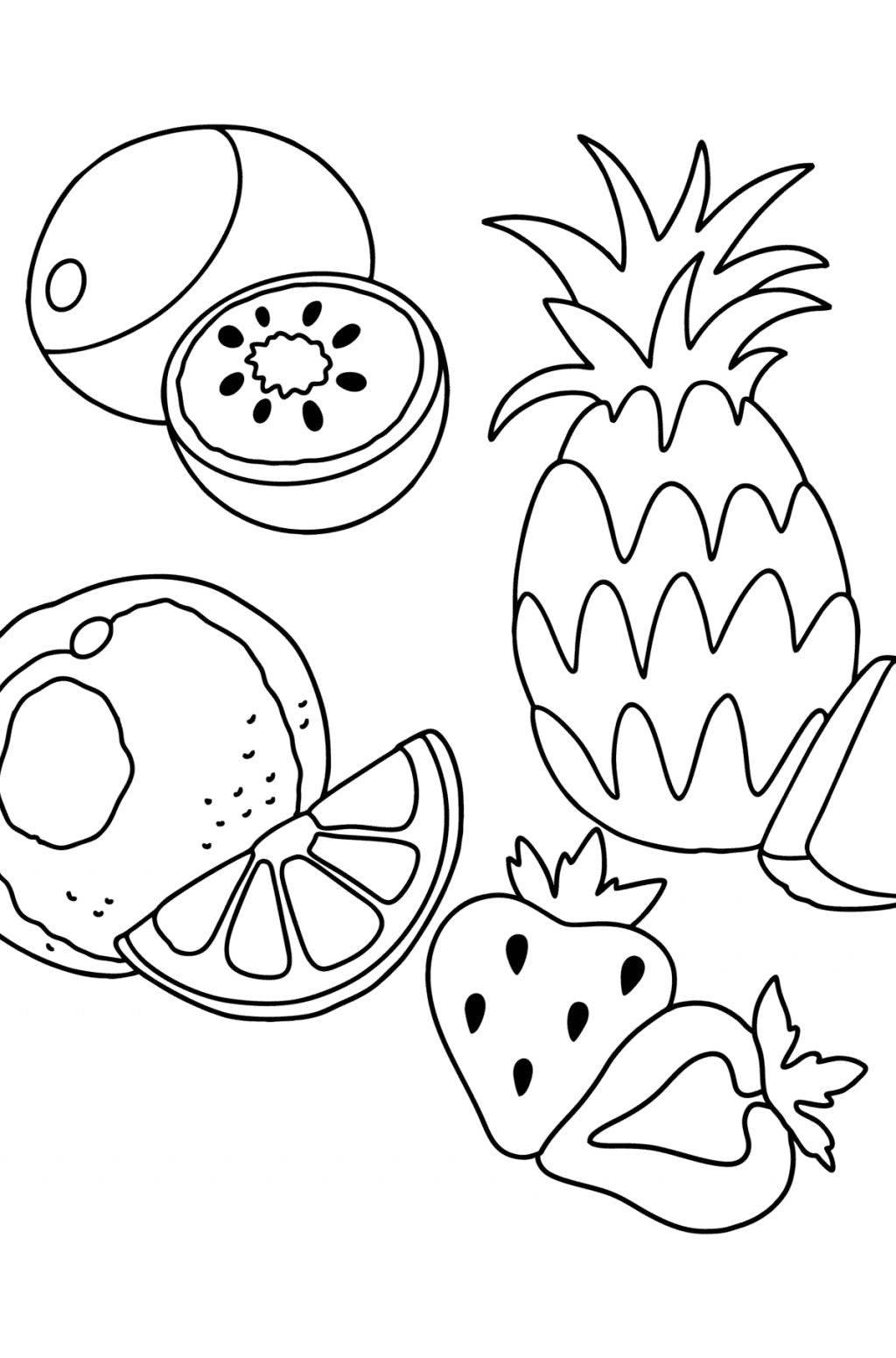 Dibujo juego de frutas para colorear imprime y en l nea gratis