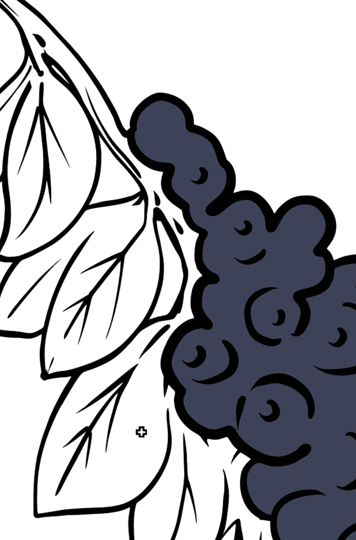 Dibujo de sabroso arándano para colorear - Colorear por Formas Geométricas para Niños