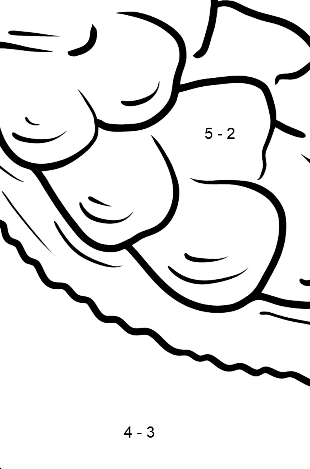 Jackfruit coloring page - Math Coloring - Subtraction for Kids