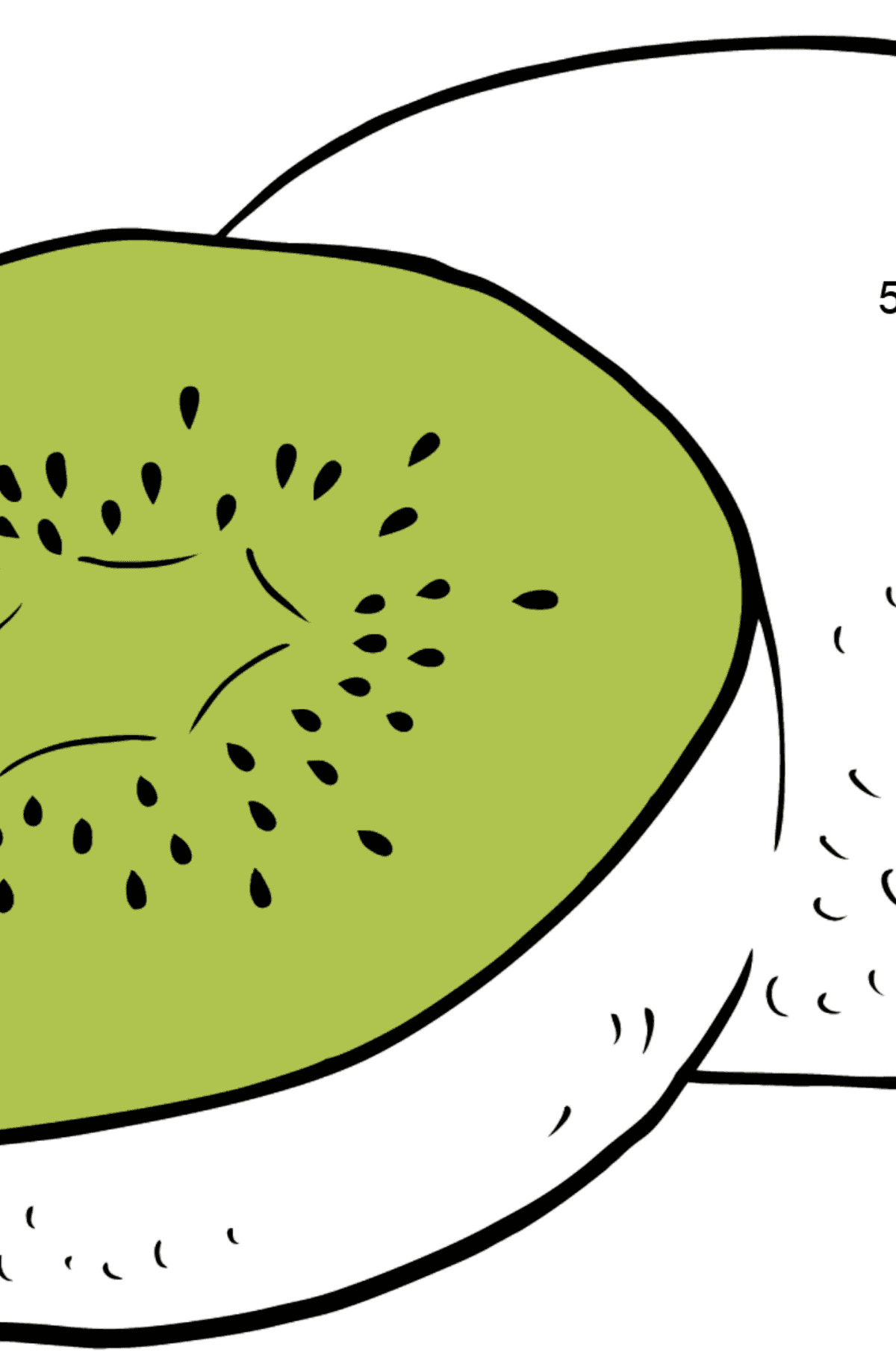 Kiwi coloring page - Math Coloring - Division for Kids