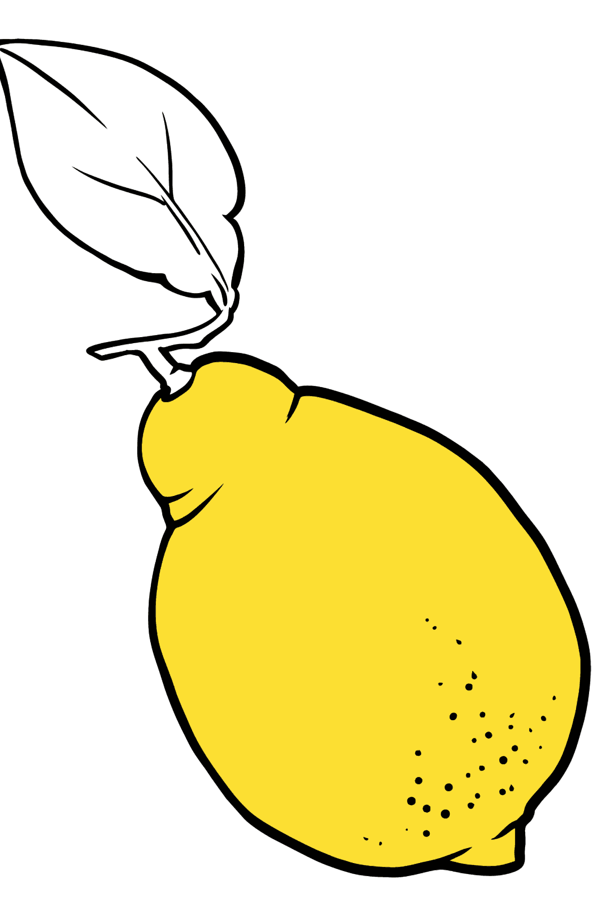 Desenho de limão para colorir - Imagens para Colorir para Crianças