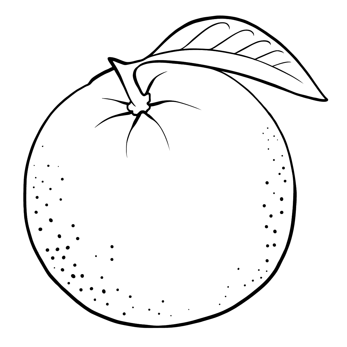 Printable Orange Coloring Page Fruit Coloring Pages Coloring Pages ...