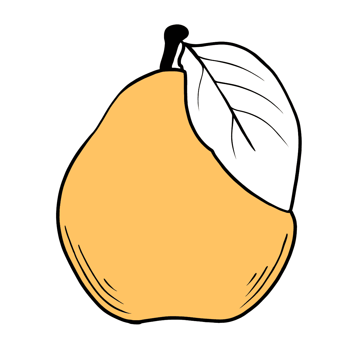 coloring-pear-for-kids-online-and-print-for-free