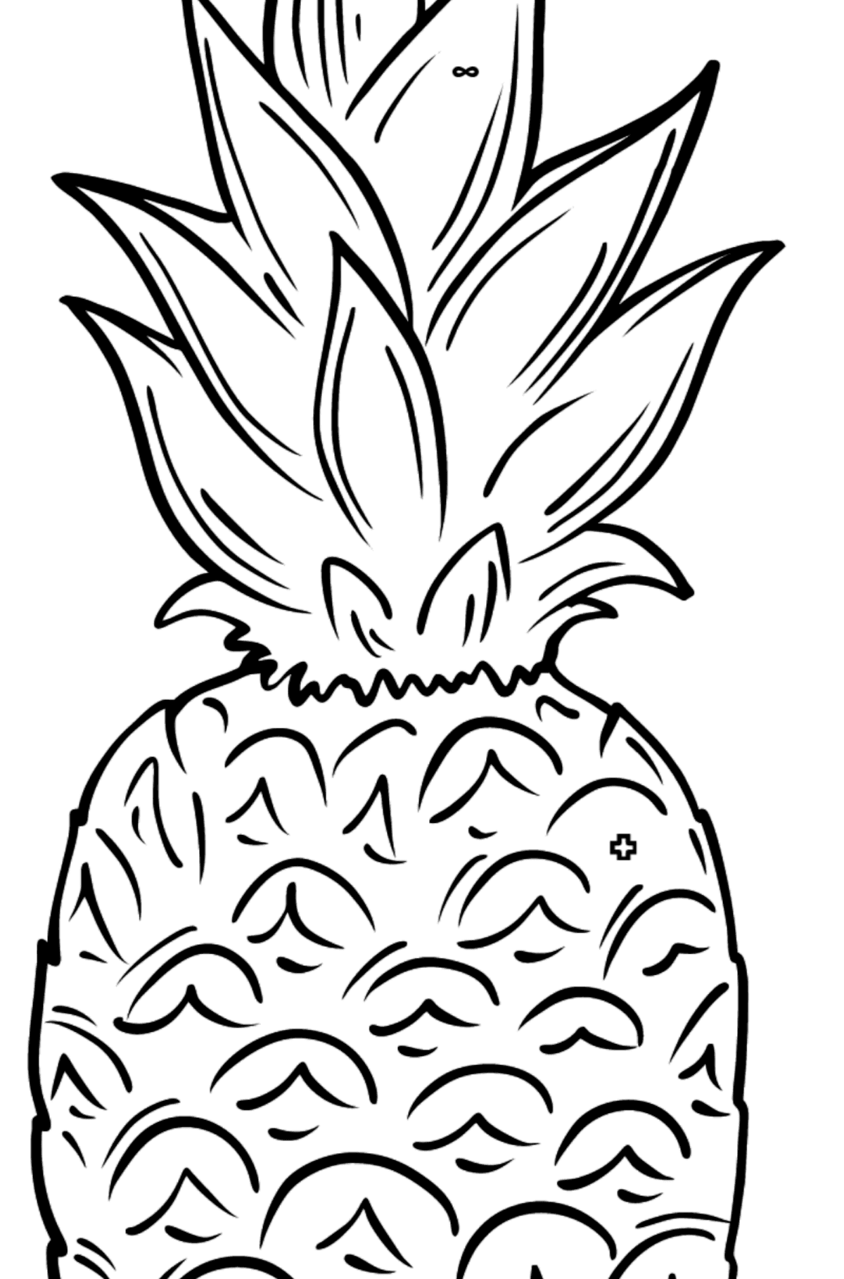 Kifestő ananász - Színezés szimbólumokkal és geometriai alakzatokkal gyerekeknek