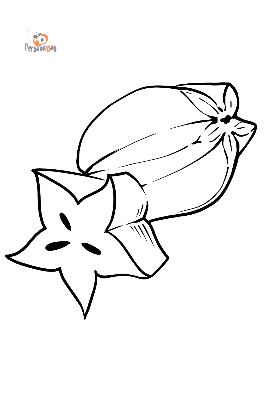 Star Fruit coloring page for kids ♥ Online and Print for Free!