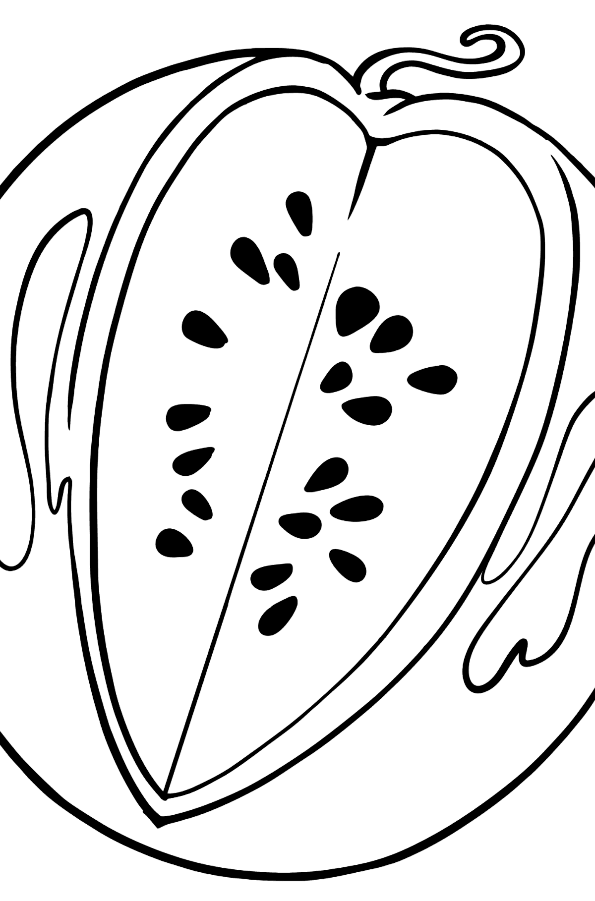 Watermelon coloring page - Coloring Pages for Kids