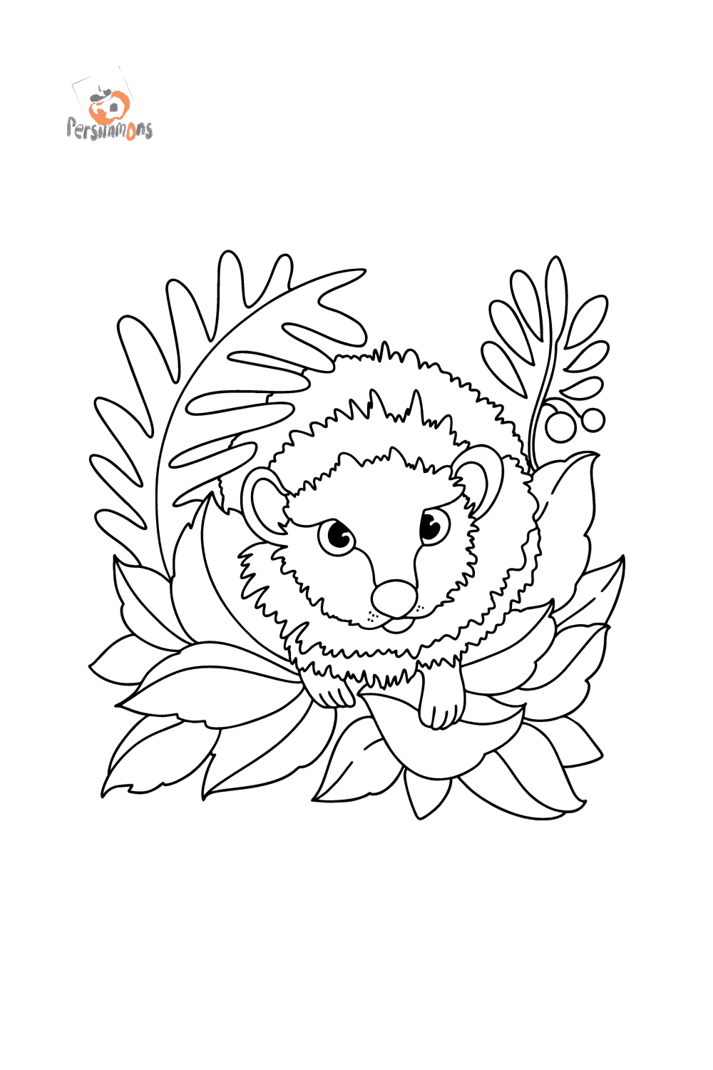 Frightened hedgehog oloring page online and print for free 