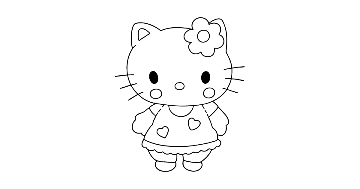 Раскраска Китти кошка