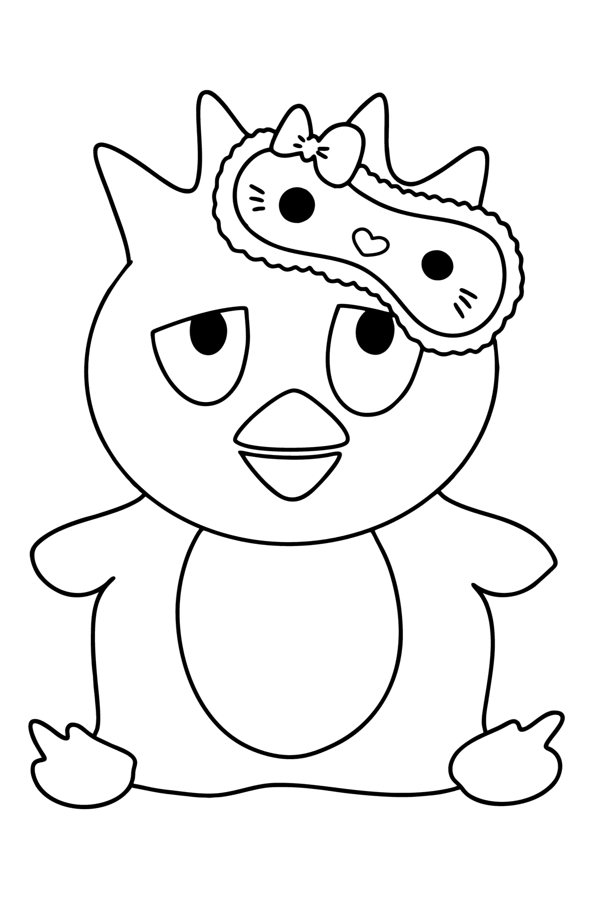 Ausmalbild Hello Kitty Badtz Maru - Malvorlagen für Kinder
