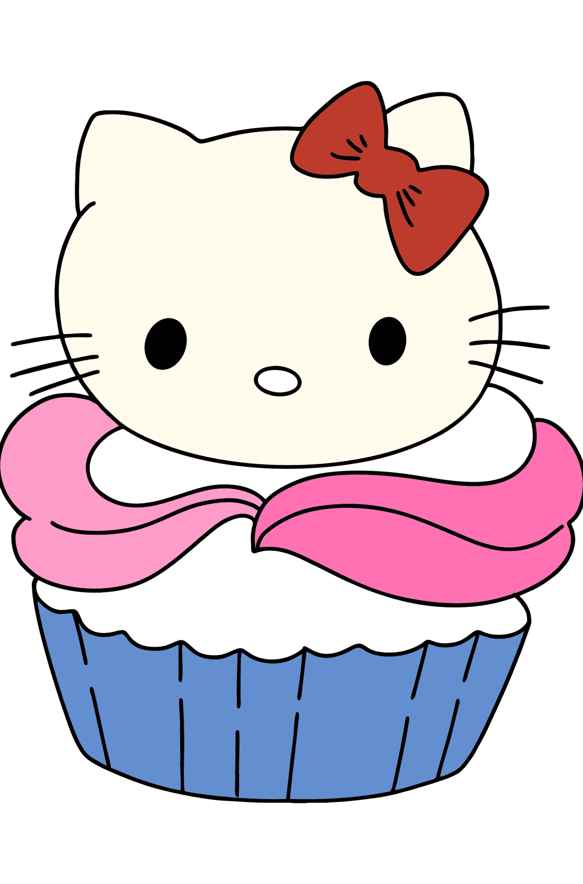 Målarbild Hello Kitty kex - Målarbilder för barn