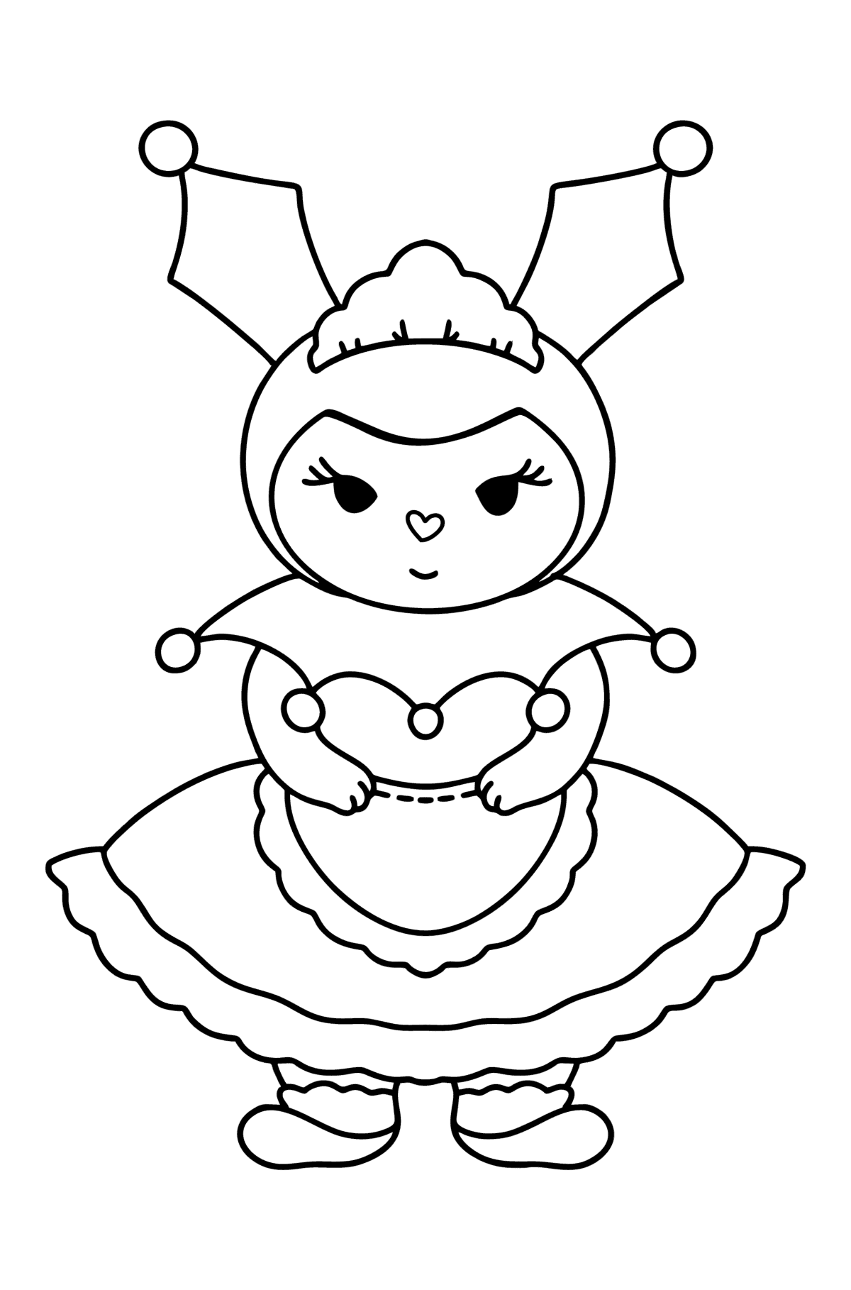 Coloriage Hello Kitty Kuromy - Coloriages pour les Enfants
