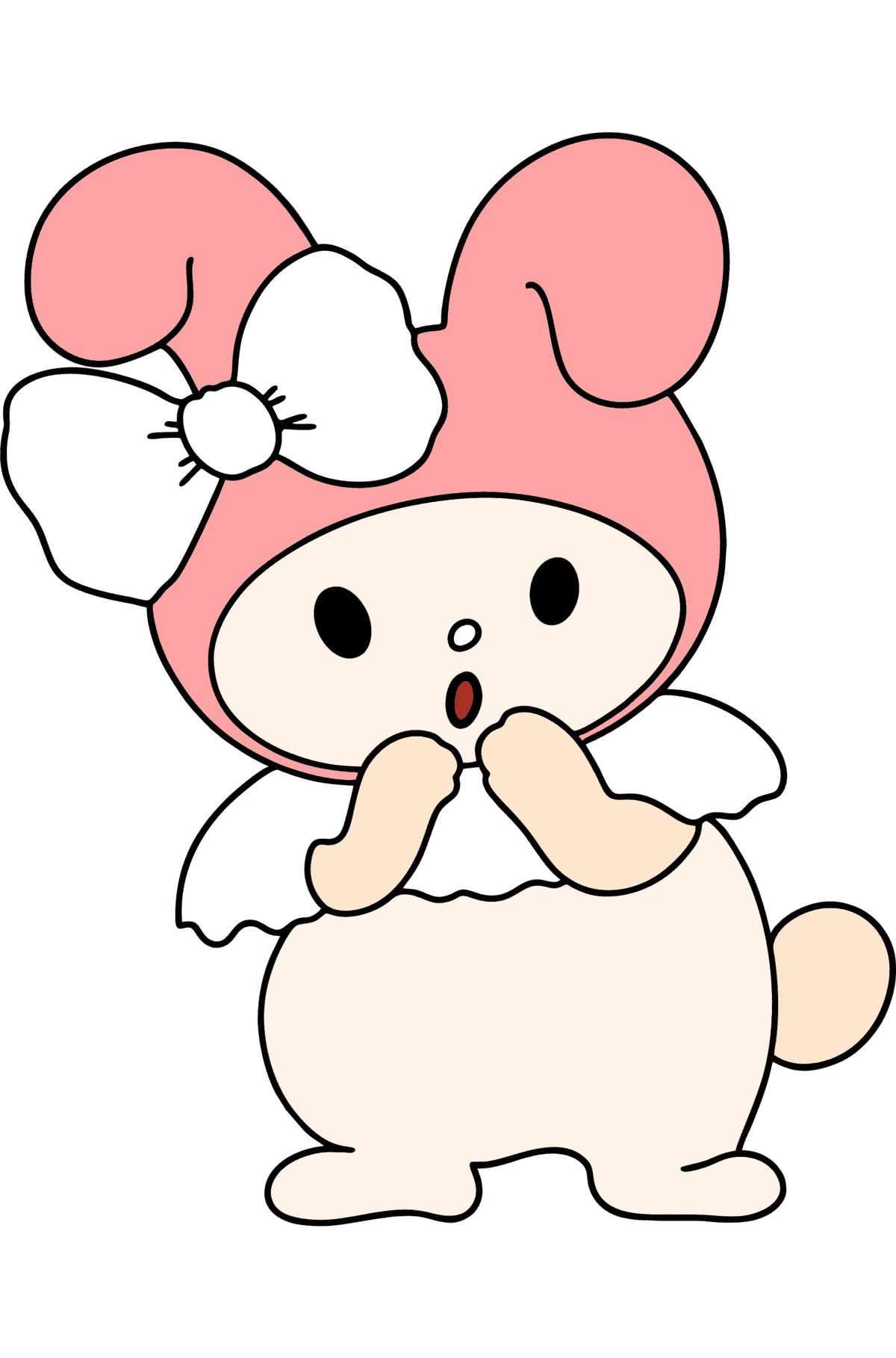 Ausmalbild Hello Kitty My Melody - Malvorlagen für Kinder