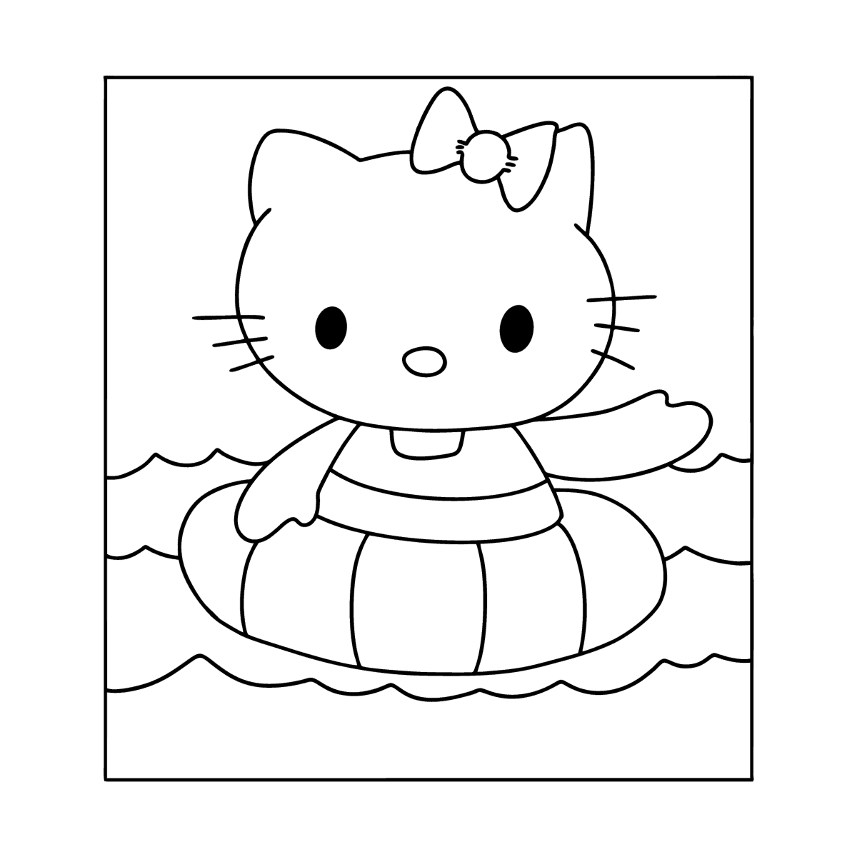 dibujos de hello kitty para colorear