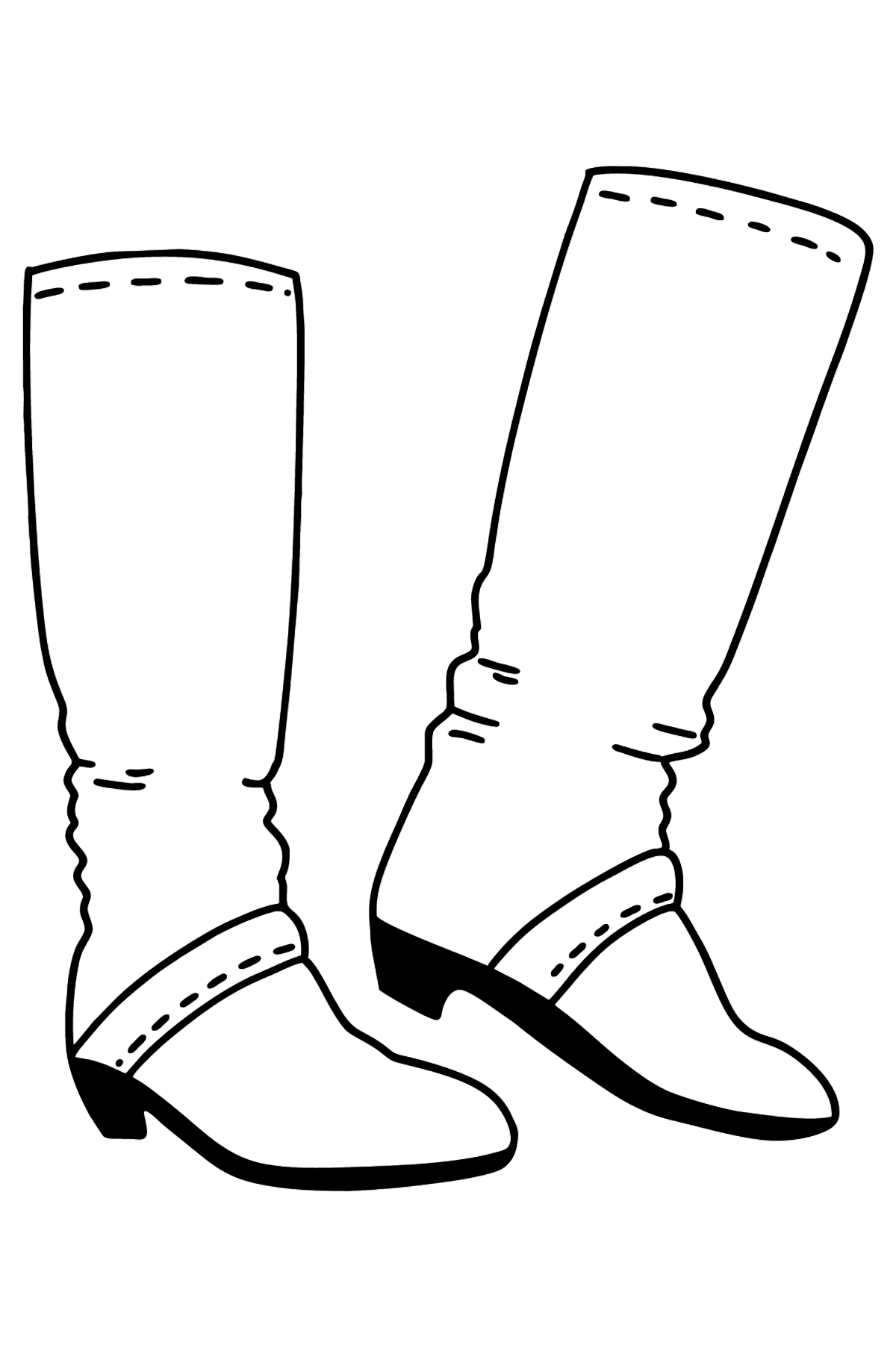 Omalovánka boty - Omalovánky pro děti