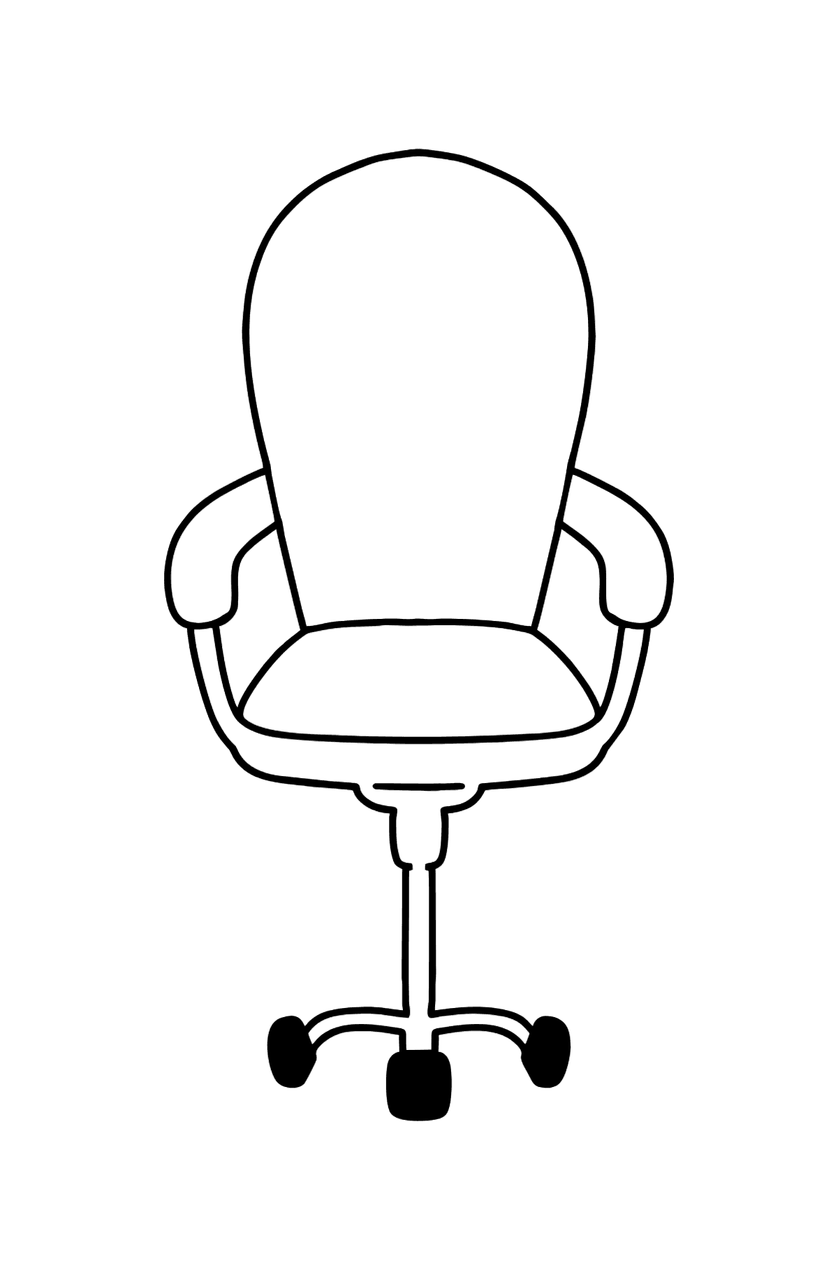 Розмальовка Комп'ютерний стілець - Розмальовки для дітей