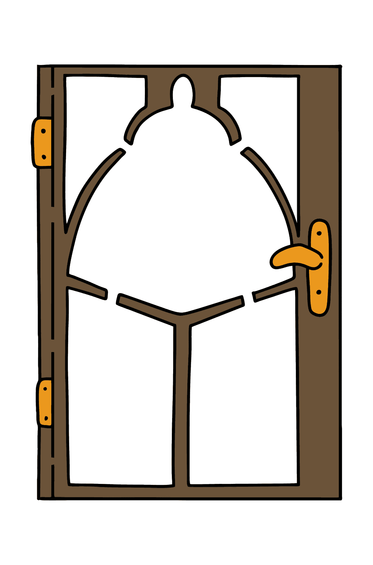 Omalovánka dveře - Omalovánky pro děti