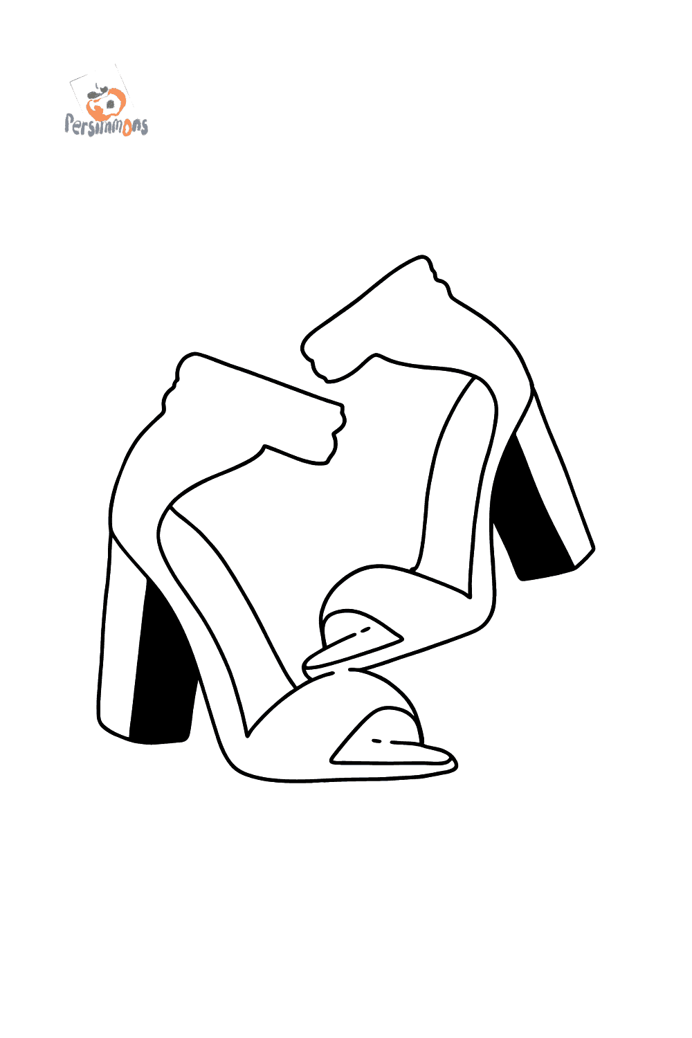 раскраска Пара элегантные туфли на высоком каблуке