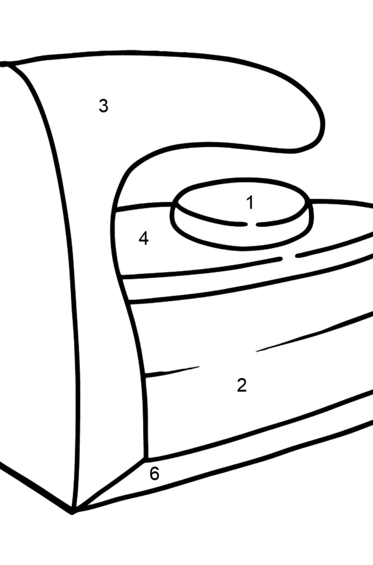 Iron for ironing coloring page - Coloring by Numbers for Kids