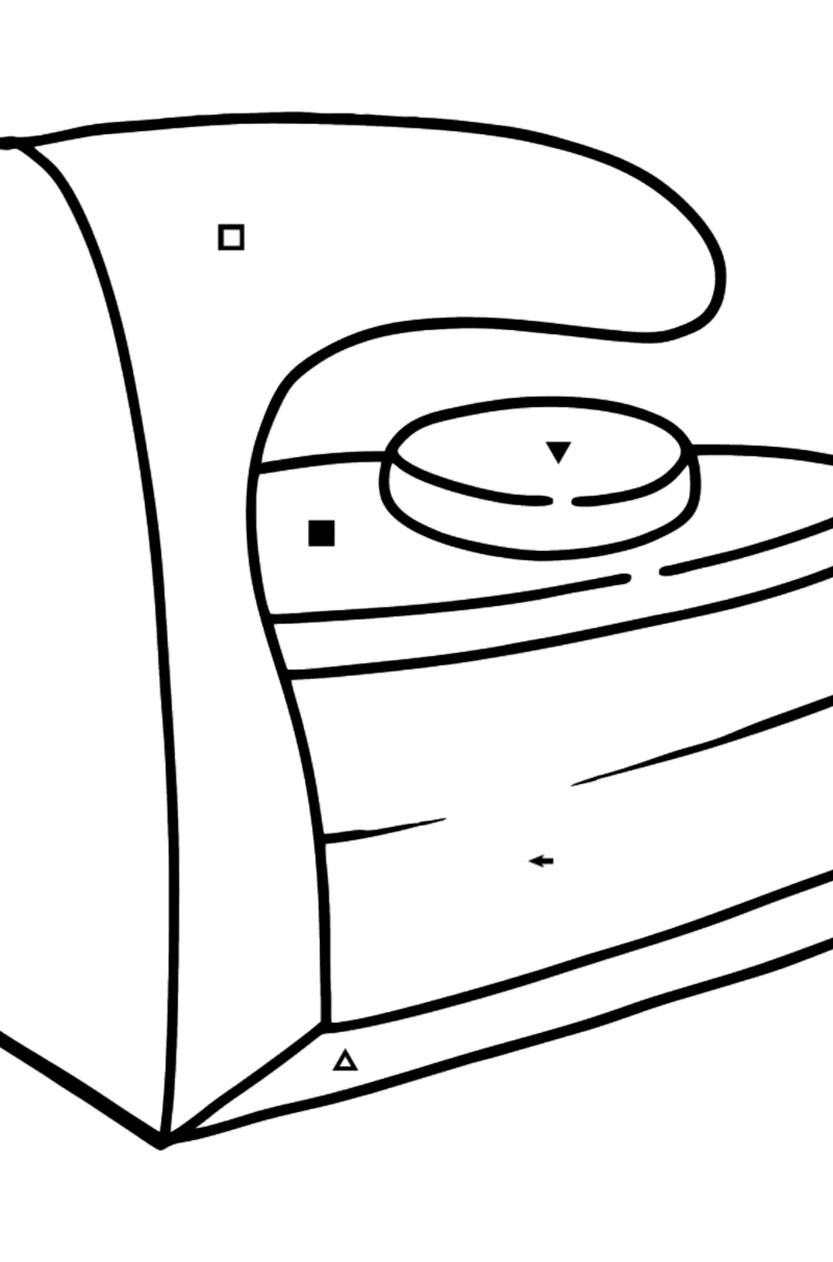 Iron for ironing coloring page - Coloring by Symbols for Kids
