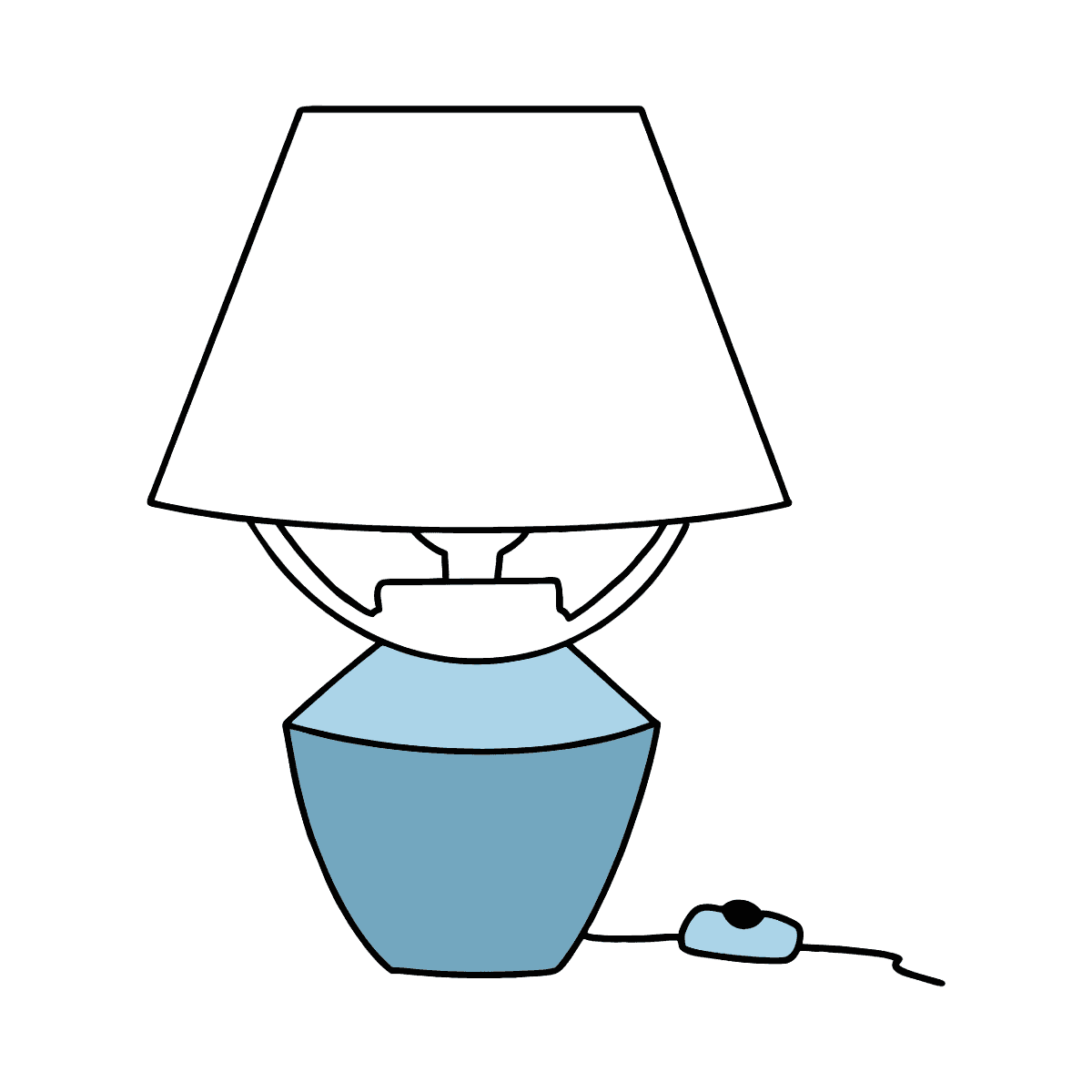 Нарисованная прикроватная лампа