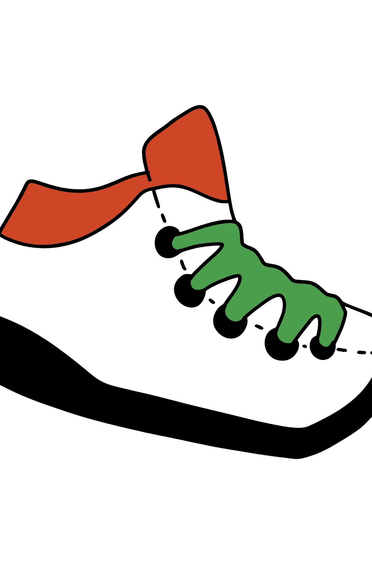 Розмальовка Світлі кросівки - Розмальовки для дітей
