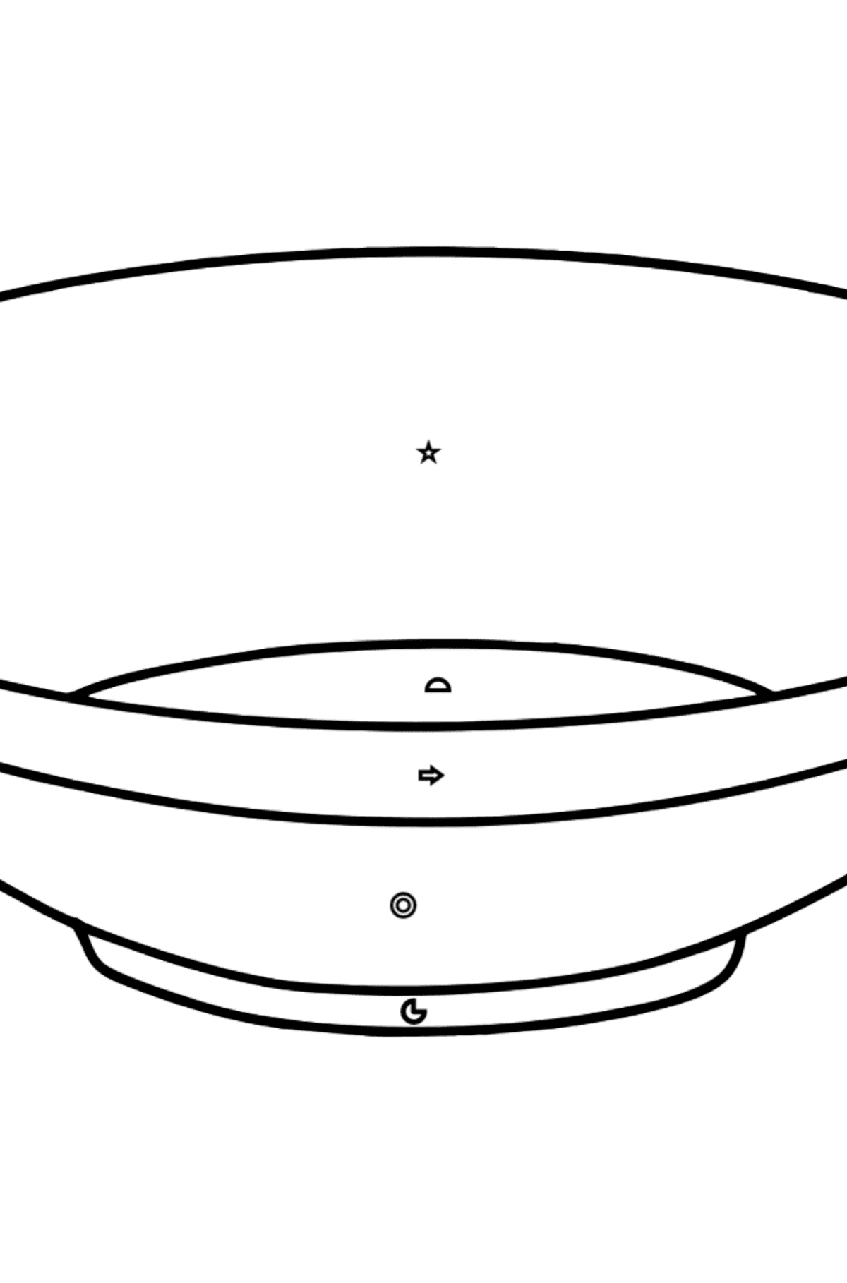 Kifestő tányér - Színezés geometriai alakzatokkal gyerekeknek