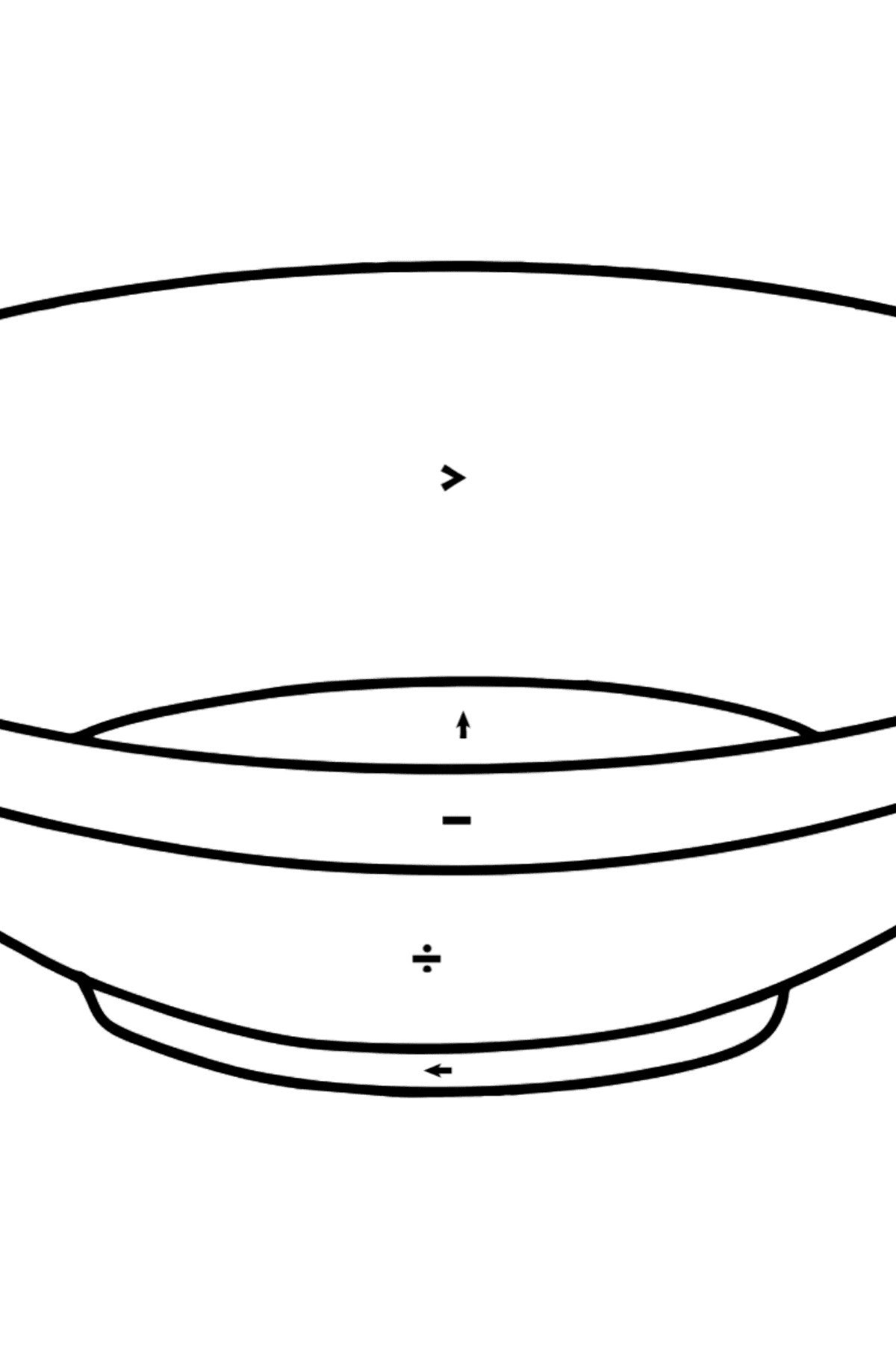 Kifestő tányér - Színezés szimbólum szerint gyerekeknek