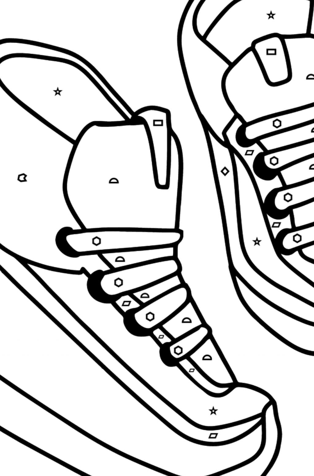 Sneakers coloring page ♥ for kids Online or Printable for Free!