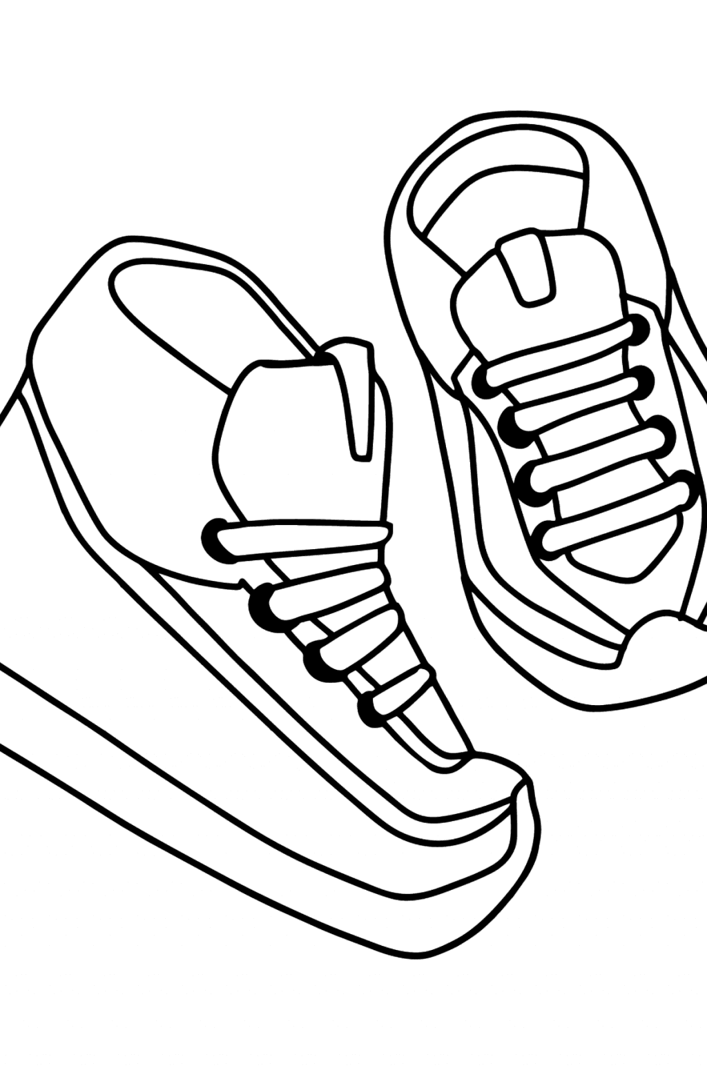 Sneakers coloring page ♥ for kids Online or Printable for Free!