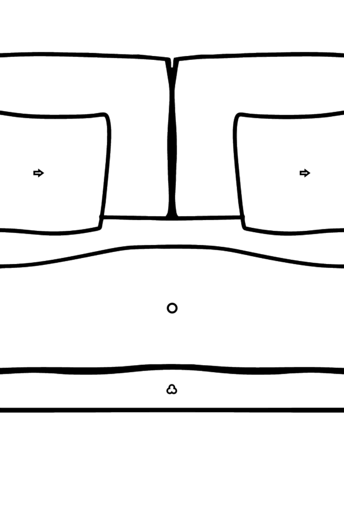 Dibujo de sofa para colorear - Colorear por Formas Geométricas para Niños
